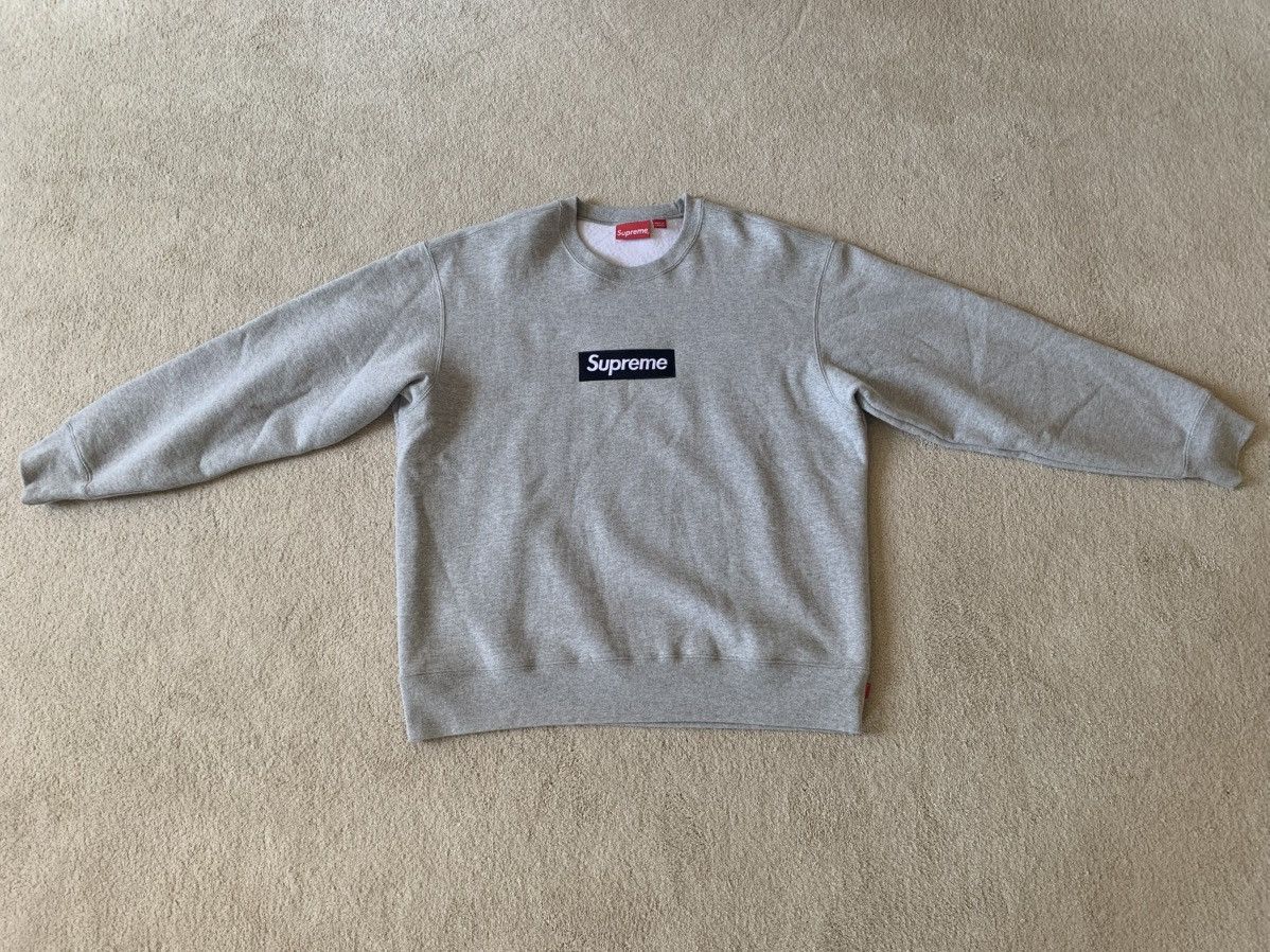 Supreme Box Logo Heather Grey | Grailed