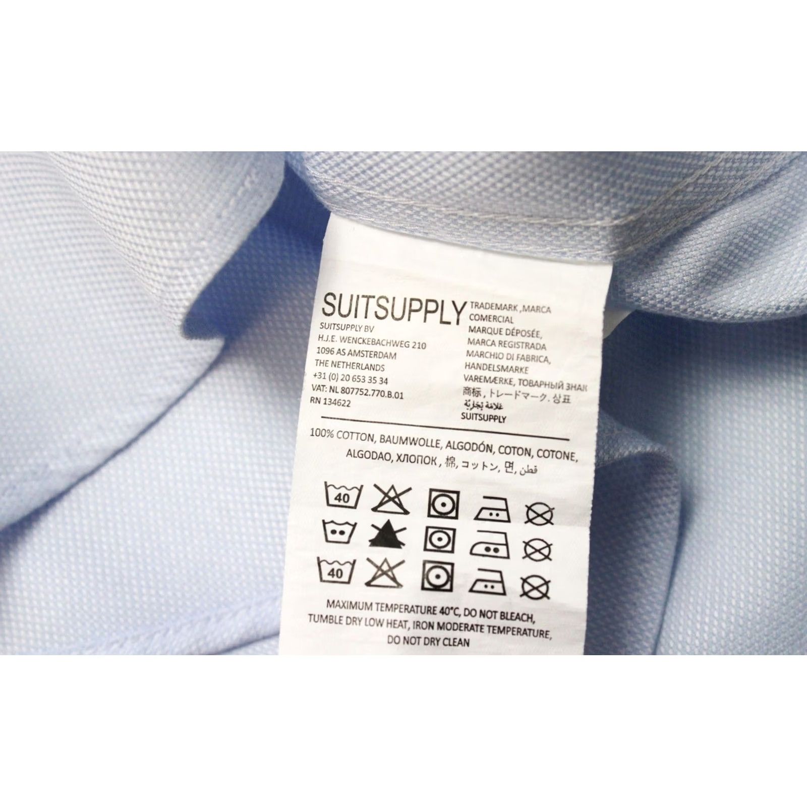 Suitsupply Suitsupply Slim Fit Formal Shirt Blue 37 / 14 1/2 Cutaway Blue Shirt Men Slim Fit Dress Shirt Button-Up Commissioned by Suitsupply Size 36R - 6 Thumbnail