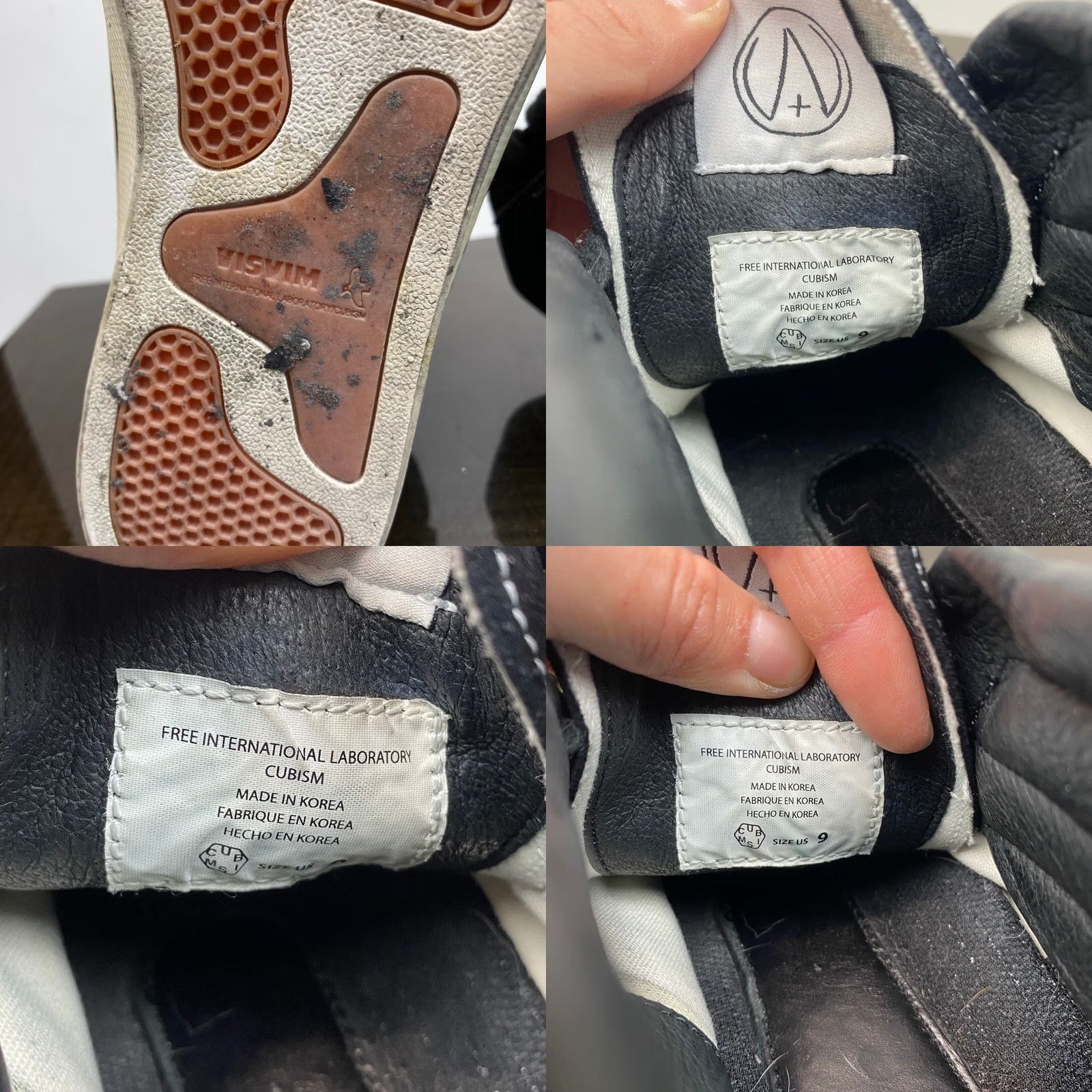Visvim VINTAGE Visvim Shoes Mens Black Rare Cubism High Top Skate Sneakers Men Size US M / EU 48-50 / 2 - 8 Thumbnail
