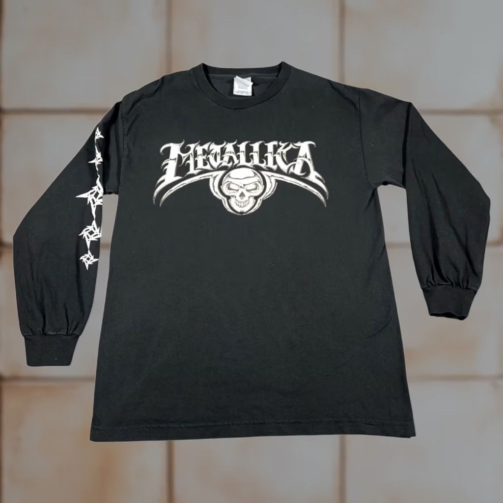 AAA VINTAGE Metallica Shirt Adult LARGE Black St Anger Band Metal Tour Skull Y2K Shirt Size US L / EU 52-54 / 3 - 1 Thumbnail