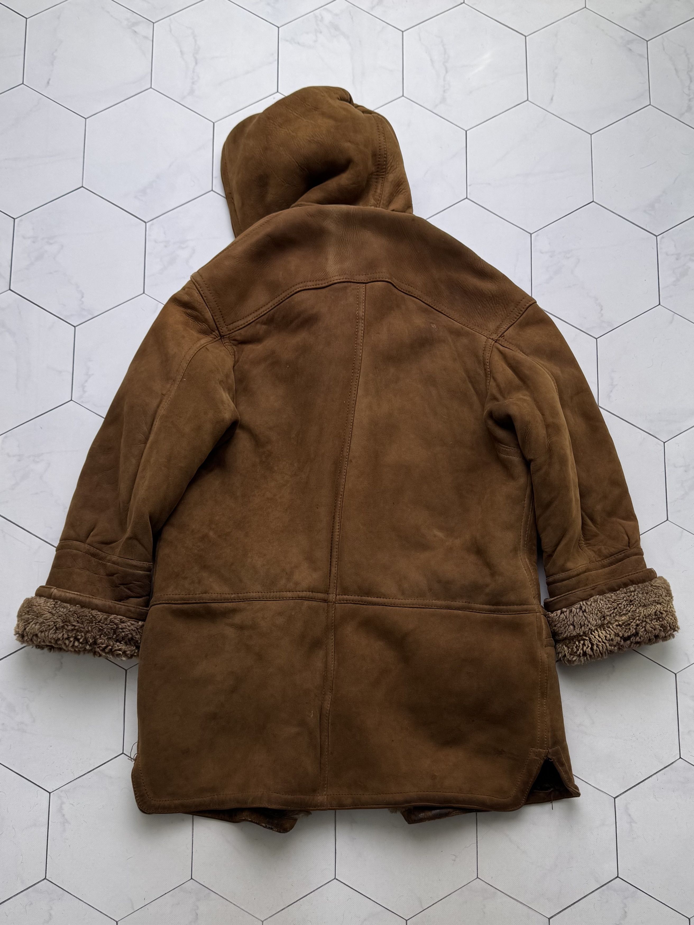Vintage Vintage Real Sheepskin Coat Hooded Leather Winter Outerwear Size L / US 10 / IT 46 - 22 Thumbnail