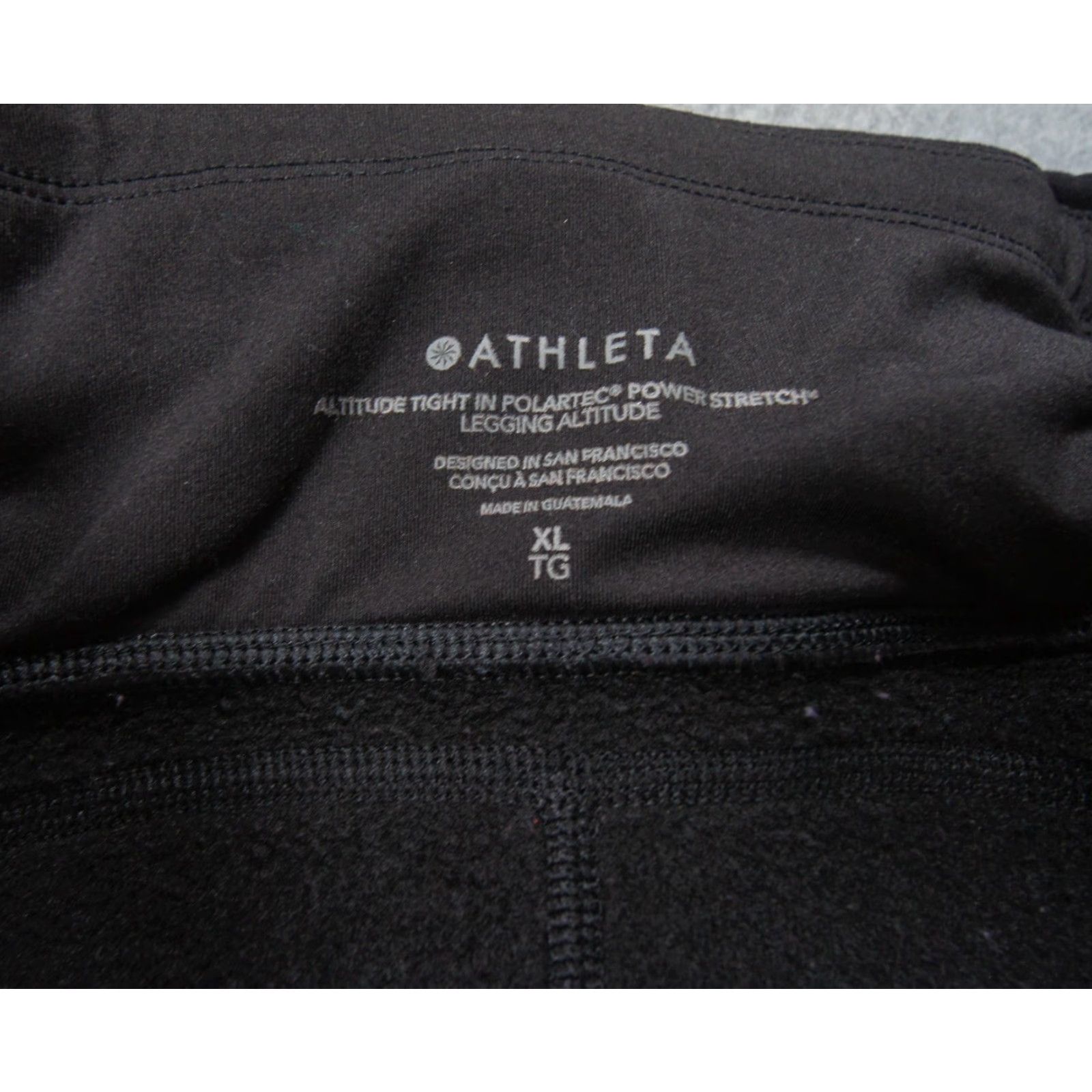 Athleta Athleta Leggings Womens XL Black Fleece Altitude Tight Polartec Stretch Pattern: Solid, Inseam 28 in, Pull On, Activewear, Casual, Outdoor Size 40" / US 18 - 5 Thumbnail
