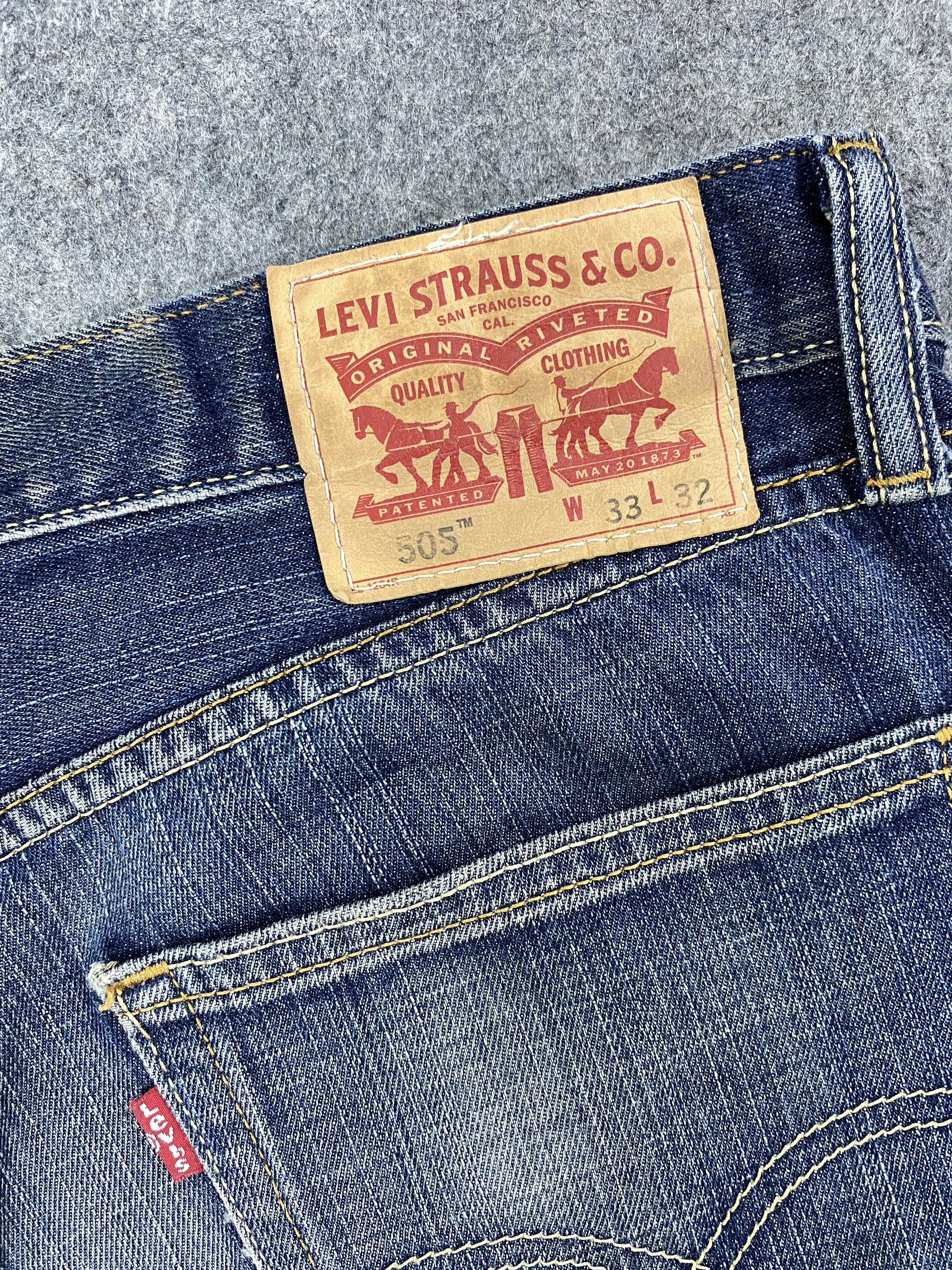 Japanese Brand Distressed Blue Vintage Levi's 505 Jeans 35x28 Denim -JN1804 Size US 35 - 10 Thumbnail