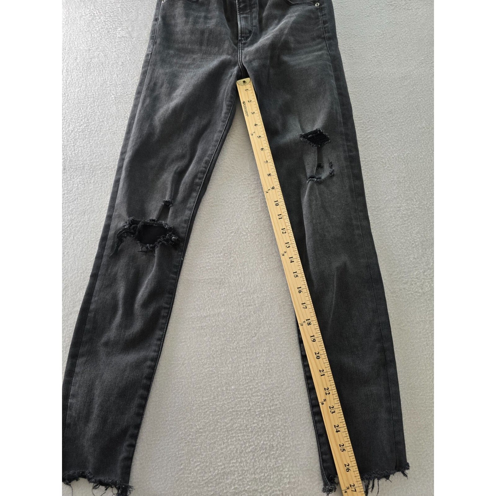 Abercrombie & Fitch Abercrombie & Fitch Skinny Jeans Womens Size 27 Black High Size 27" / US 4 / IT 40 - 4 Thumbnail