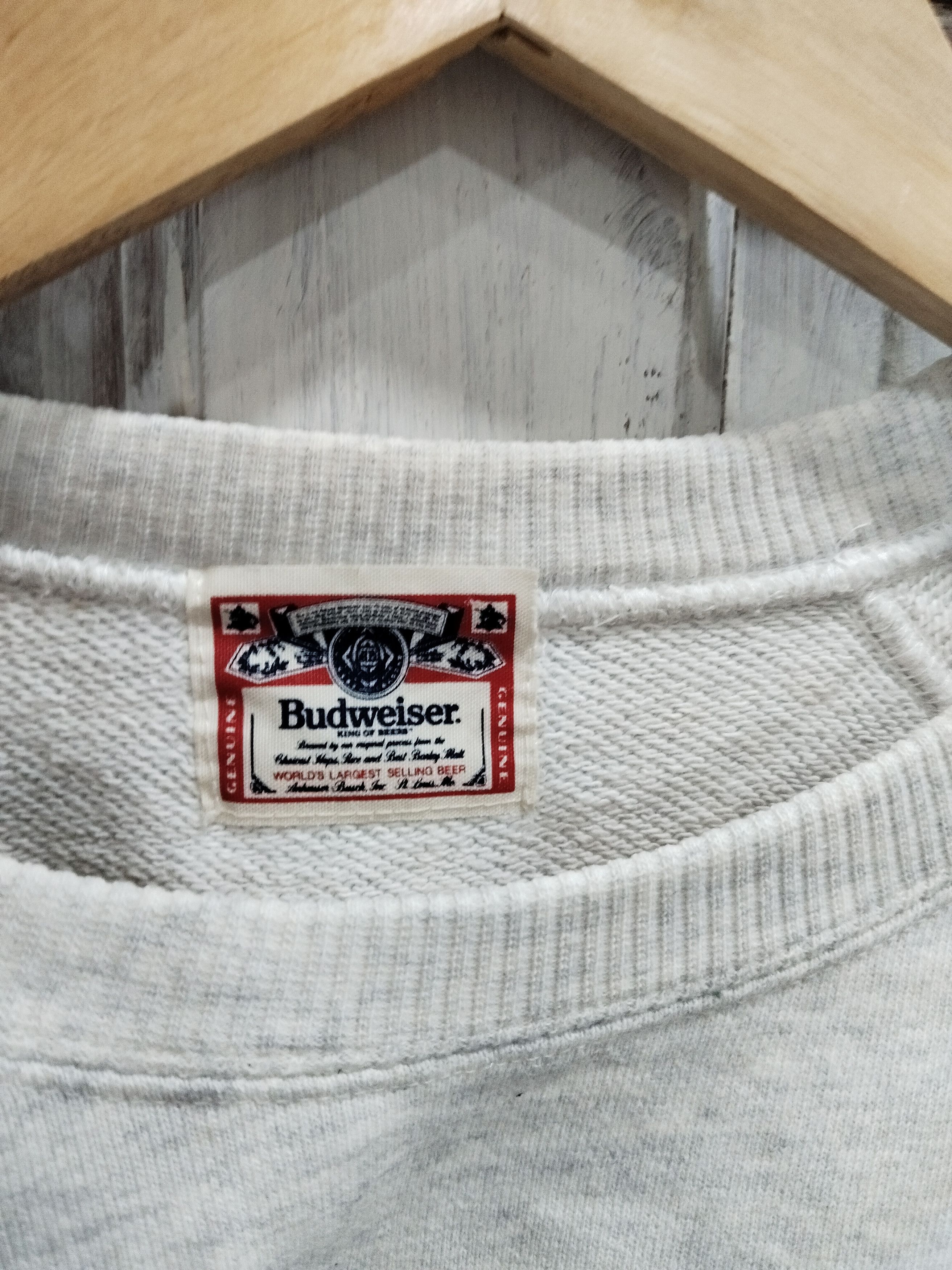 Budweiser Vintage Y2K Budweiser Big Logo Sweatshirt Size US L / EU 52-54 / 3 - 3 Thumbnail