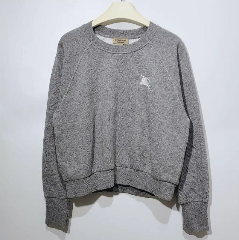 Burberry Burberry Gray Cotton Women's Sweatshirt Size M / US 6-8 / IT 42-44 - 1 Thumbnail