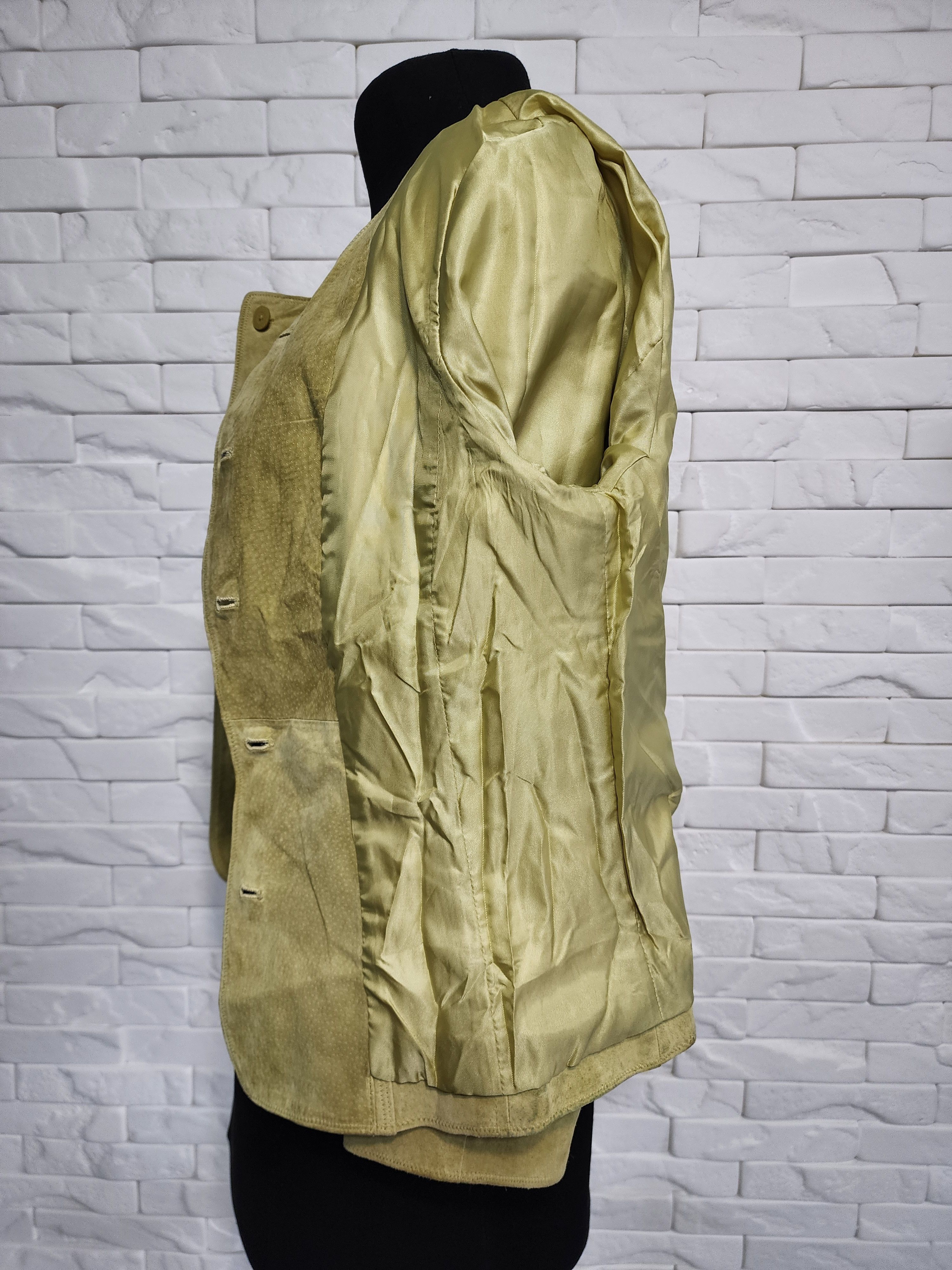 Other Green Suede Jacket: Women's Button-Up Leather Coat Size L / US 10 / IT 46 - 10 Thumbnail