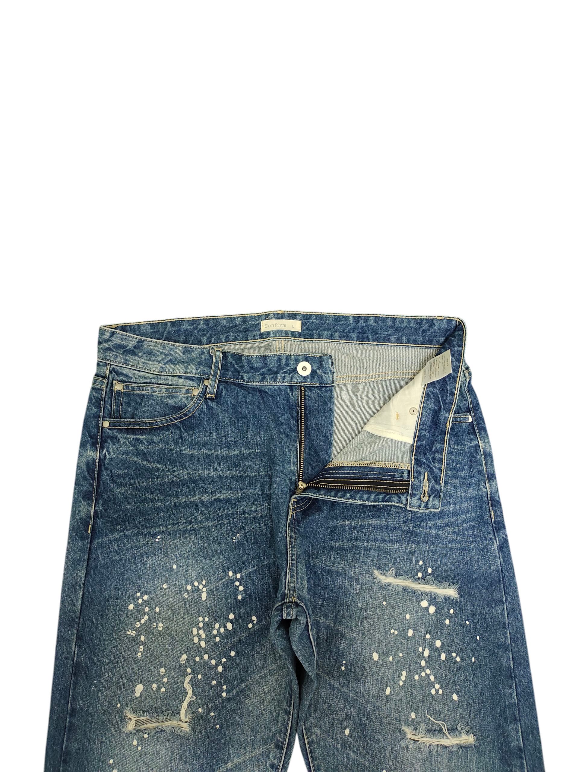 Comme des Garcons × Undercover Confirm Japan Paint Splash Distress Faded Denim Jeans Size US 34 / EU 50 - 7 Thumbnail