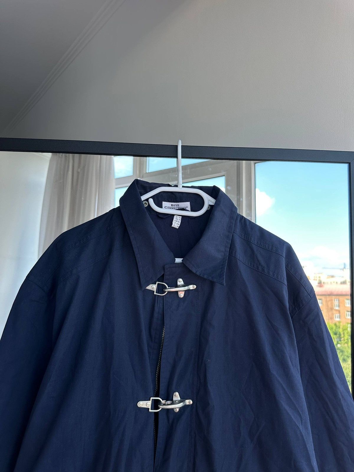 Vintage Best Connections Fireman Navy Jacket in Blue, Men's (Size L) — image 2 of 6