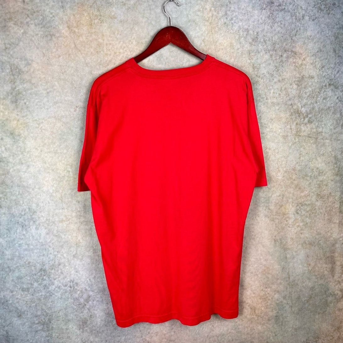 Reebok × Vintage VTG Y2K Reebok Logo T Shirt Mens Sz M Red Embroidered Size US M / EU 48-50 / 2 - 3 Thumbnail