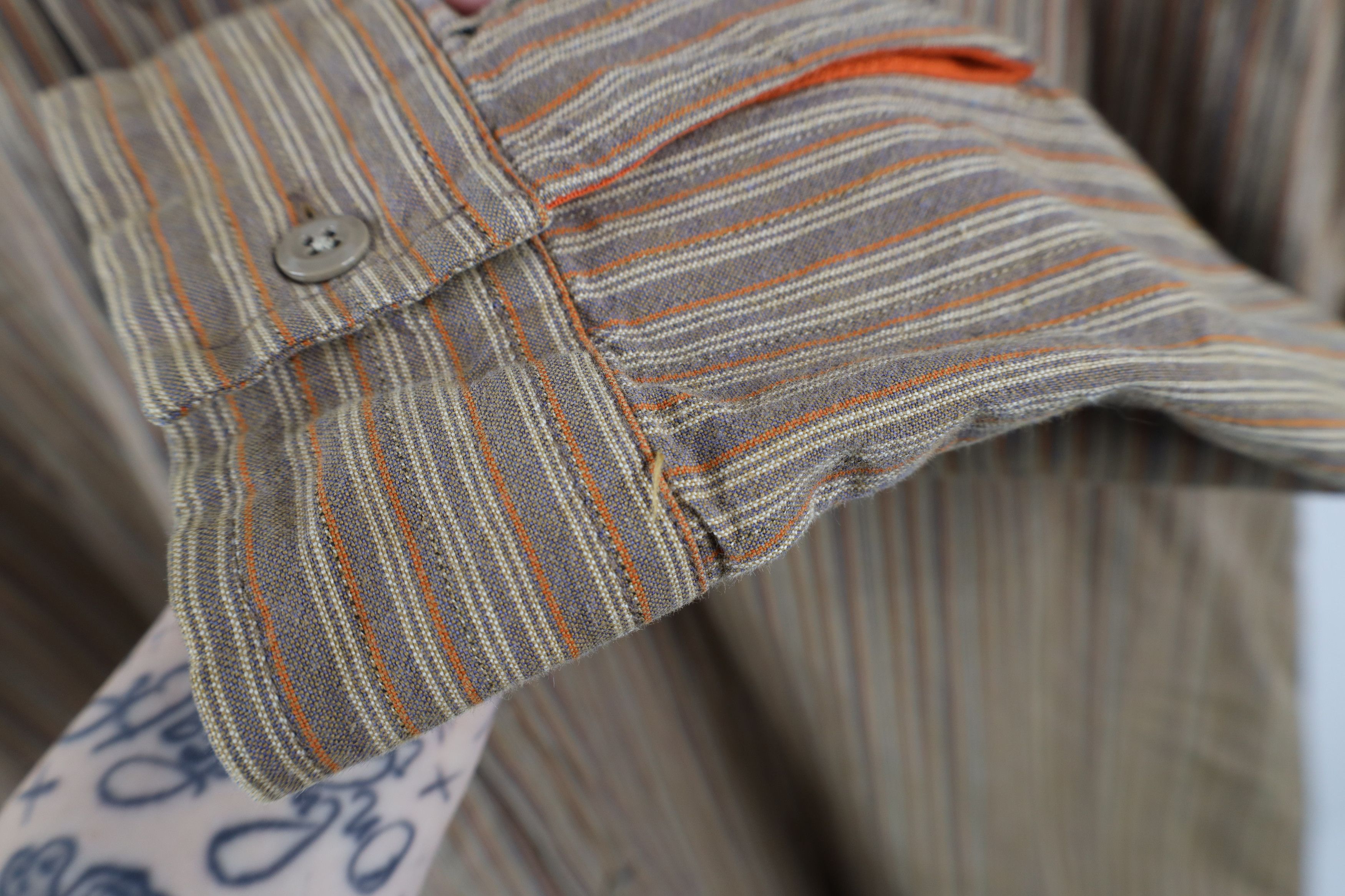 Tommy Hilfiger × Vintage Vintage 90s Tommy Hilfiger Heavyweight Striped Button Shirt Size US XXL / EU 58 / 5 - 7 Thumbnail