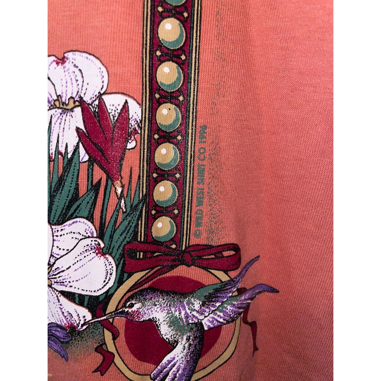 Jerzees Vintage Pocono Mountains Shirt 90s Peach Tee Pink 1990s L Size US L / EU 52-54 / 3 - 8 Thumbnail