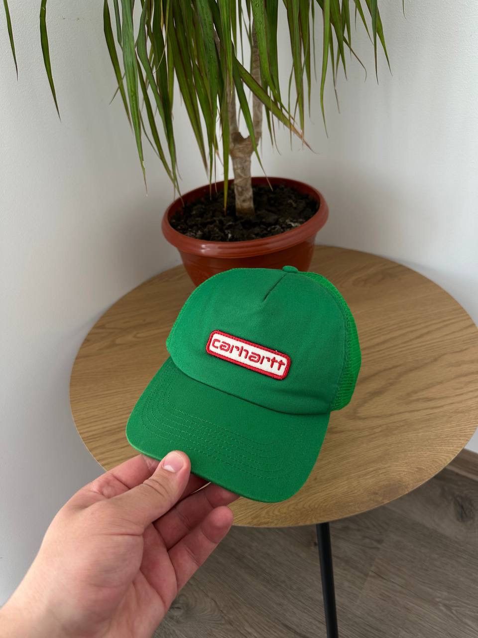 Carhartt × Carhartt Wip × Vintage Vintage Carhartt Green Center Logo Hat Size ONE SIZE - 8 Thumbnail