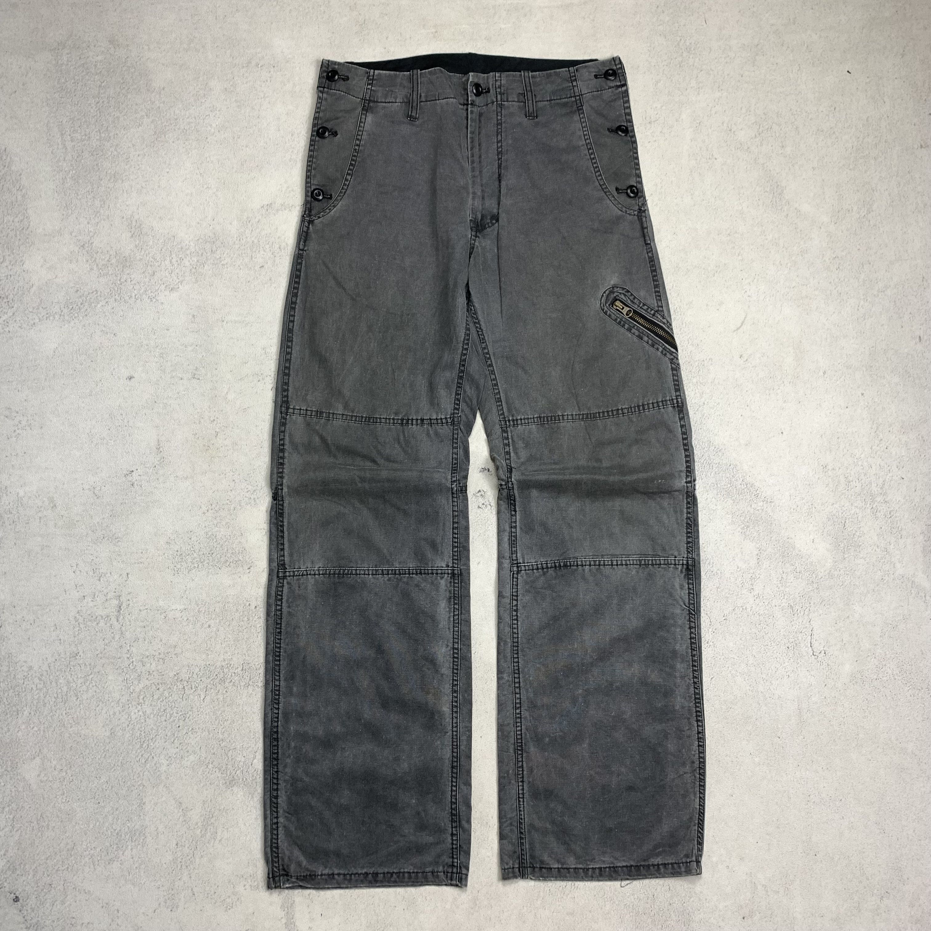 PPFM Pants Japanese Brand Multi Pocket Baggy
