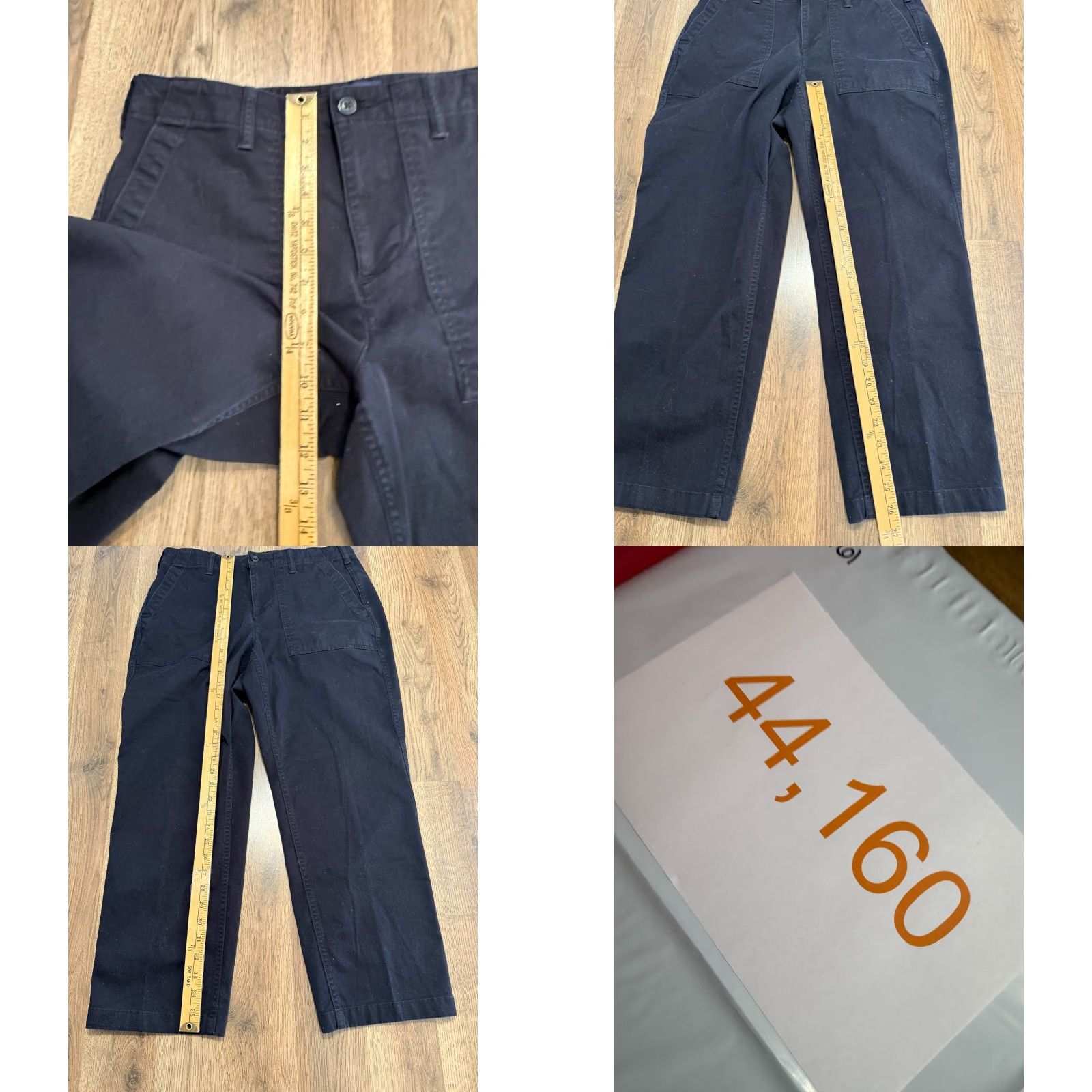 Lands' End Lands' End Pants Women's 12 Petite Navy Blue Denim Straight Leg Pockets Size 34" / US 12 / IT 48 - 8 Thumbnail