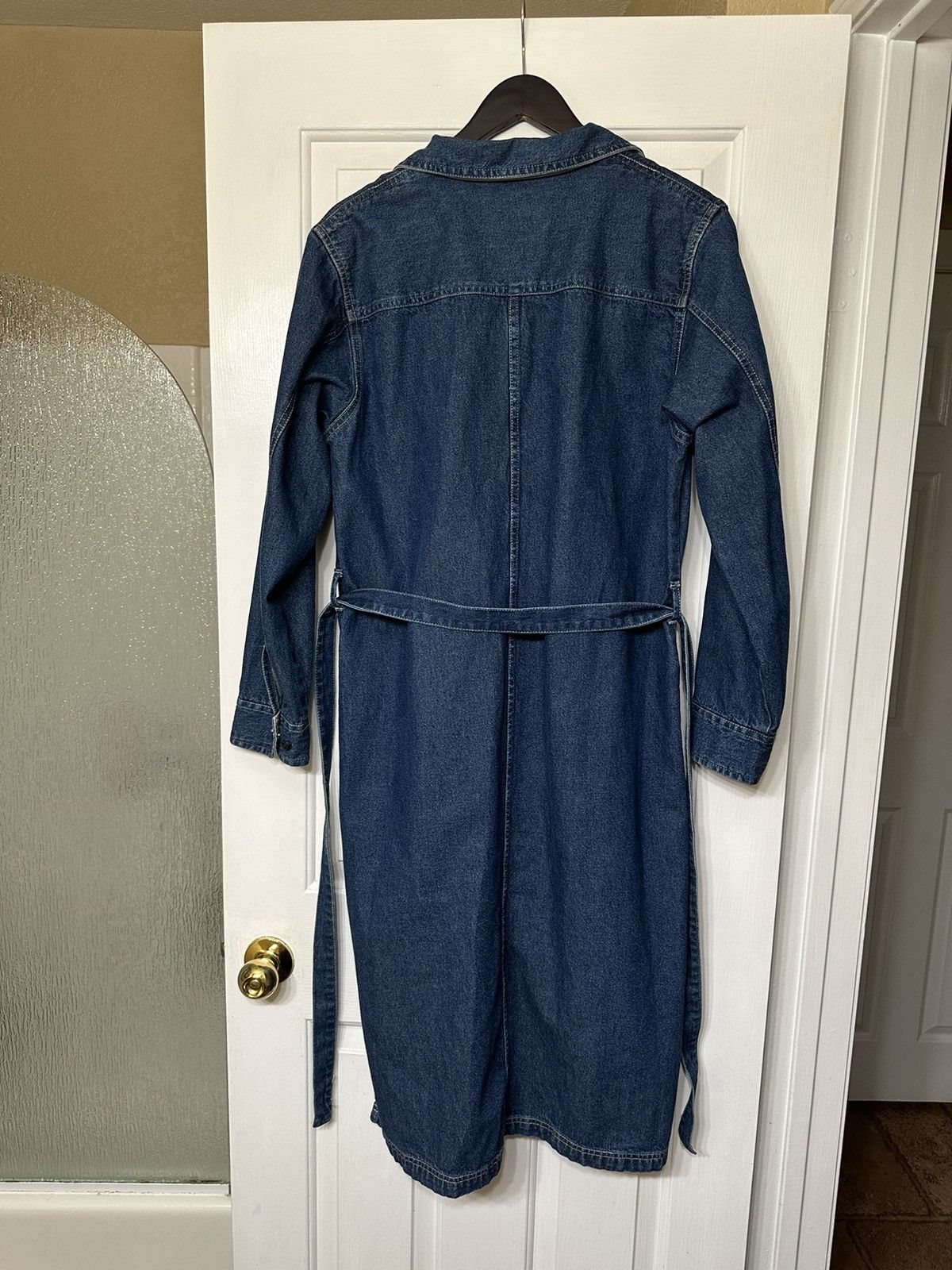 American Trench Billblass Jeans Denim Trench Coat Winter Jacket Long Sleeve Size M / US 6-8 / IT 42-44 - 5 Thumbnail