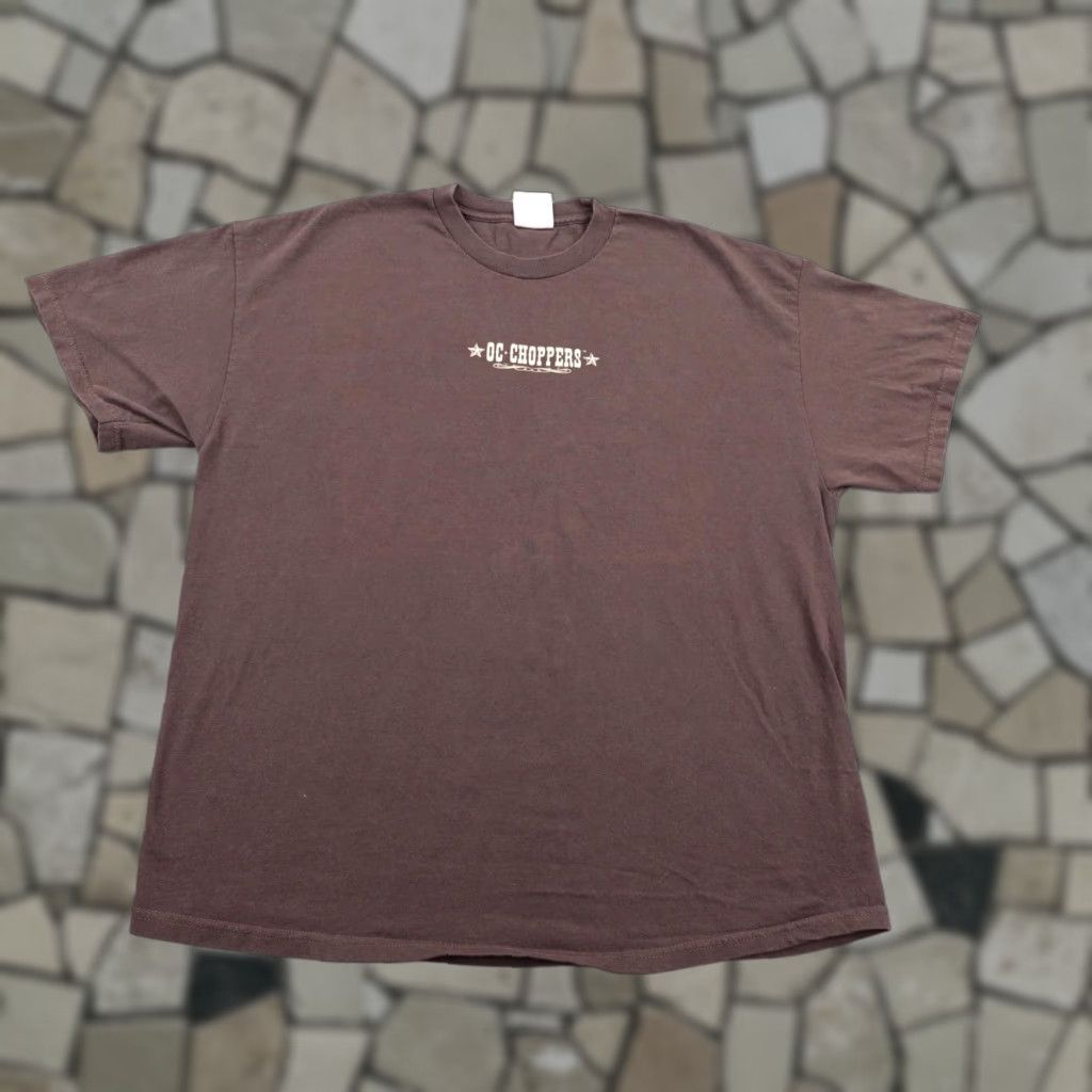 Vintage VINTAGE OC CHOPPERS Shirt Mens 2XL Brown Motorcycle Biker Rock Tavern New York Size US XXL / EU 58 / 5 - 1 Thumbnail