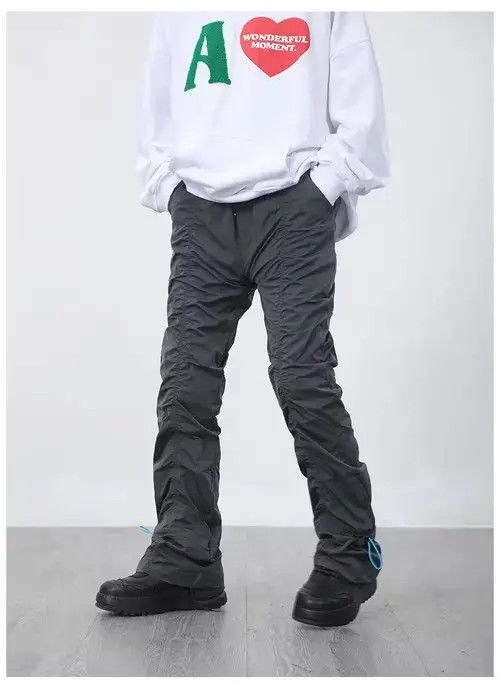 Fashion Hip Hop Side Messenger Bag Belt Bag Aesthetic in Grey, Men's