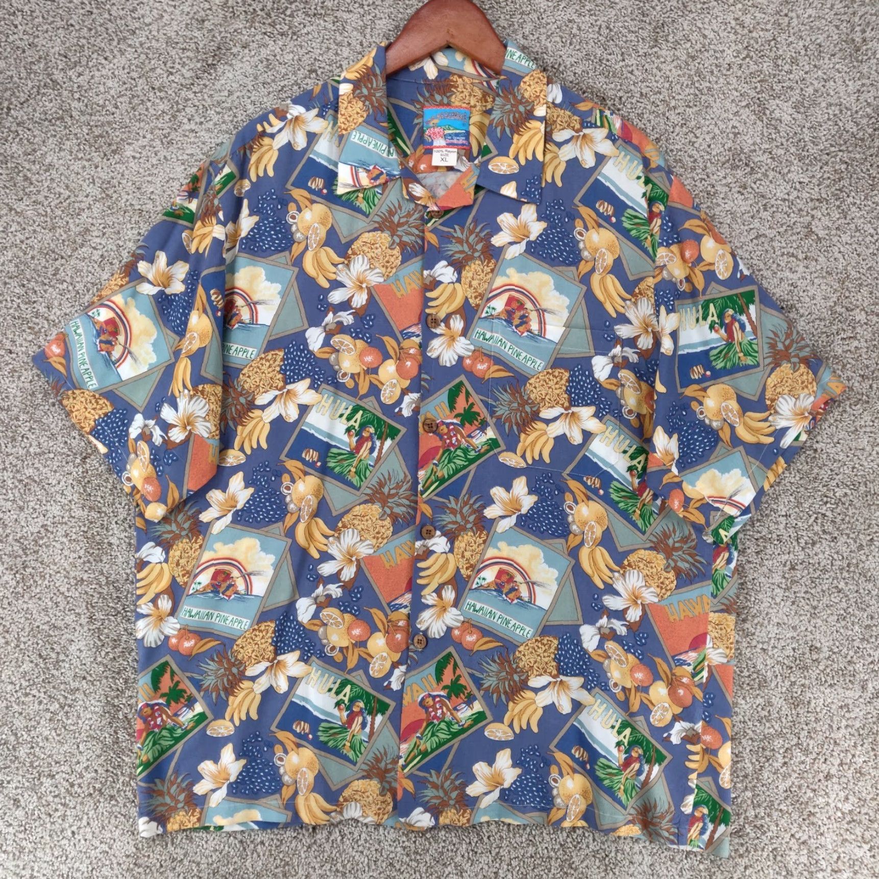 Reyn Spooner VINTAGE Reyn Spooner Hawaiian Shirt Mens XL Joe Kealuha Floral Pineapple Button Aloha Size US XL / EU 56 / 4 - 2 Thumbnail