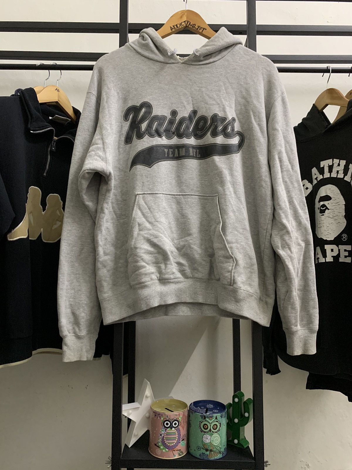 NFL VINTAGE RAIDERS TEAM NFL SPELLOUT HOODIE Size US L / EU 52-54 / 3 - 1 Thumbnail