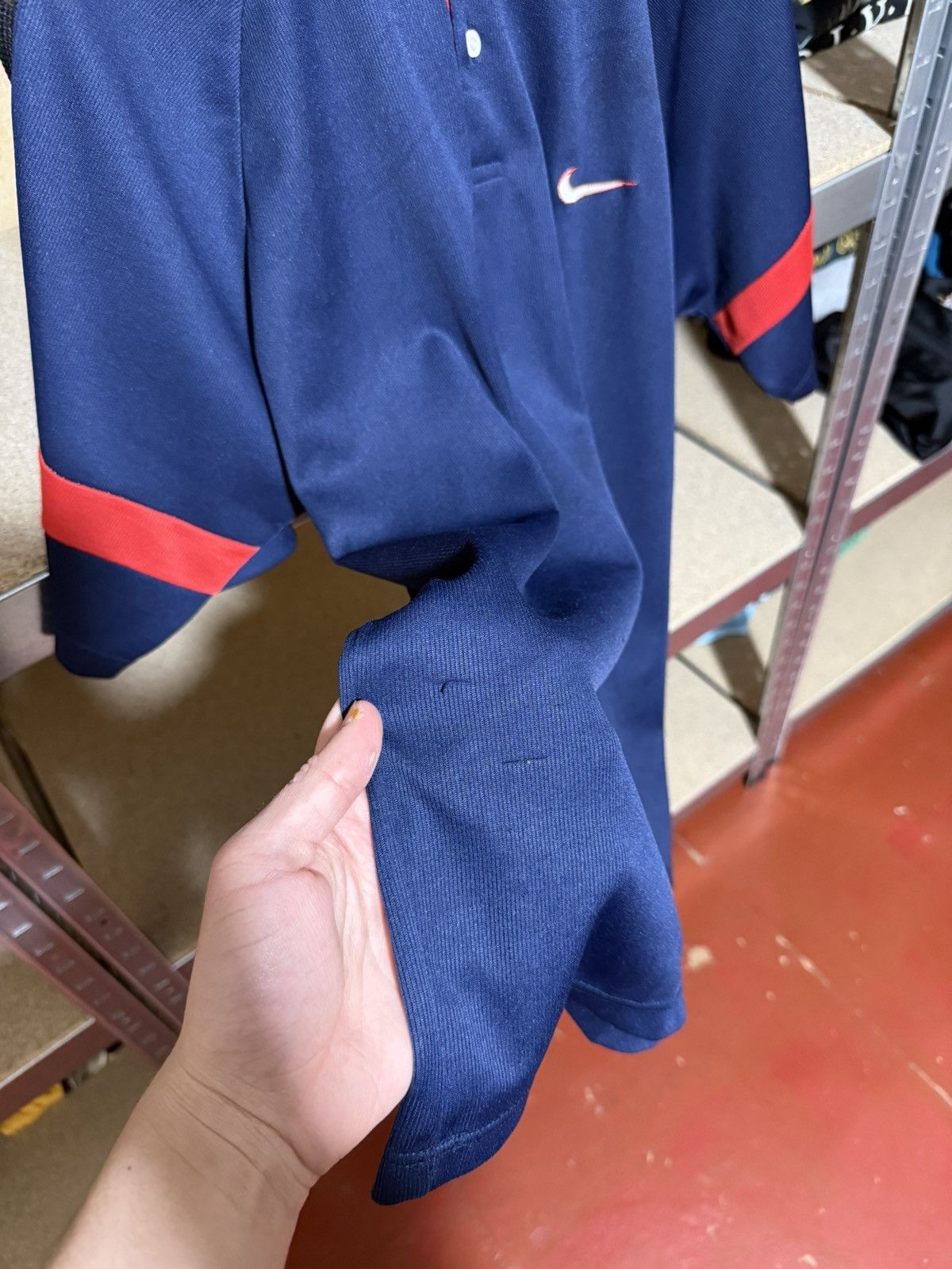 Nike × Vintage 🇺🇸 Vintage 90s Nike Polo T-shirt PSG Made In USA Y2K Hype Size US XL / EU 56 / 4 - 8 Thumbnail