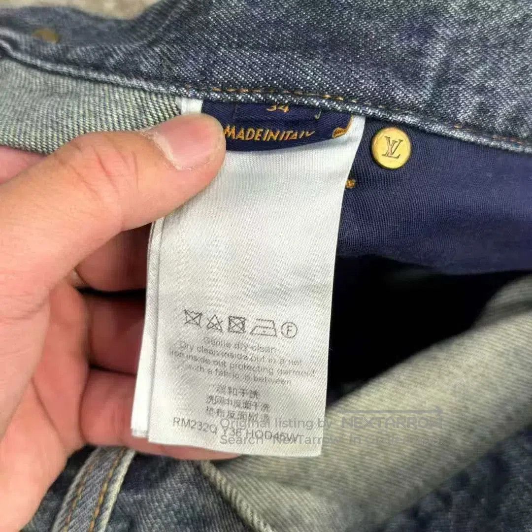 Louis Vuitton Louis Vuitton FW23 Logo Embossed Cargo Jeans. Size US 34 / EU 50 - 4 Thumbnail