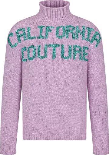 Image of O1W1Db10124 Dior By Erl Turtleneck Sweater In Mauve, Men's (Size XL)