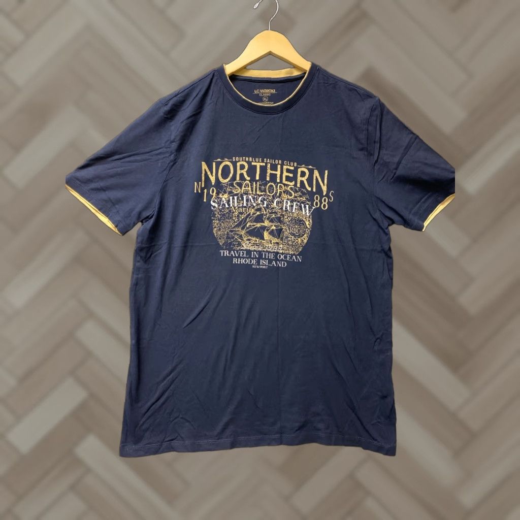 Vintage VINTAGE Waikiki Northern Sailors T-Shirt Men XL Navy Casual Shirt 90s Fashion Size US XL / EU 56 / 4 - 1 Thumbnail