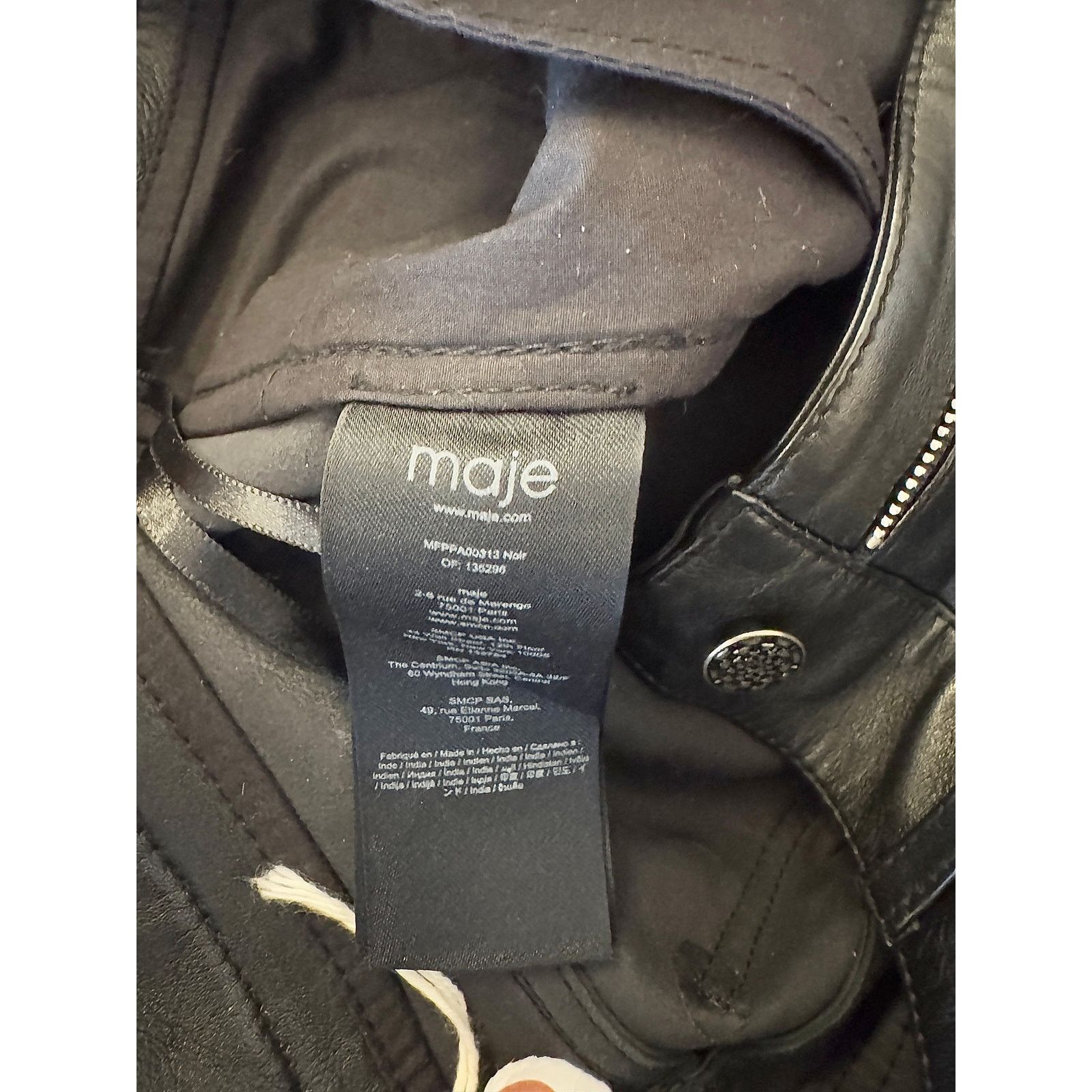 Maje Maje Black Sheepskin Leather trousers Size 27" / US 4 / IT 40 - 4 Thumbnail