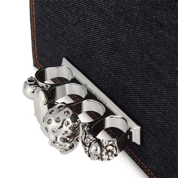 Alexander McQueen o1g2r1mq0824 Size: OS / Mini Denim Satchel Bag Multicolor Size ONE SIZE - 3 Thumbnail