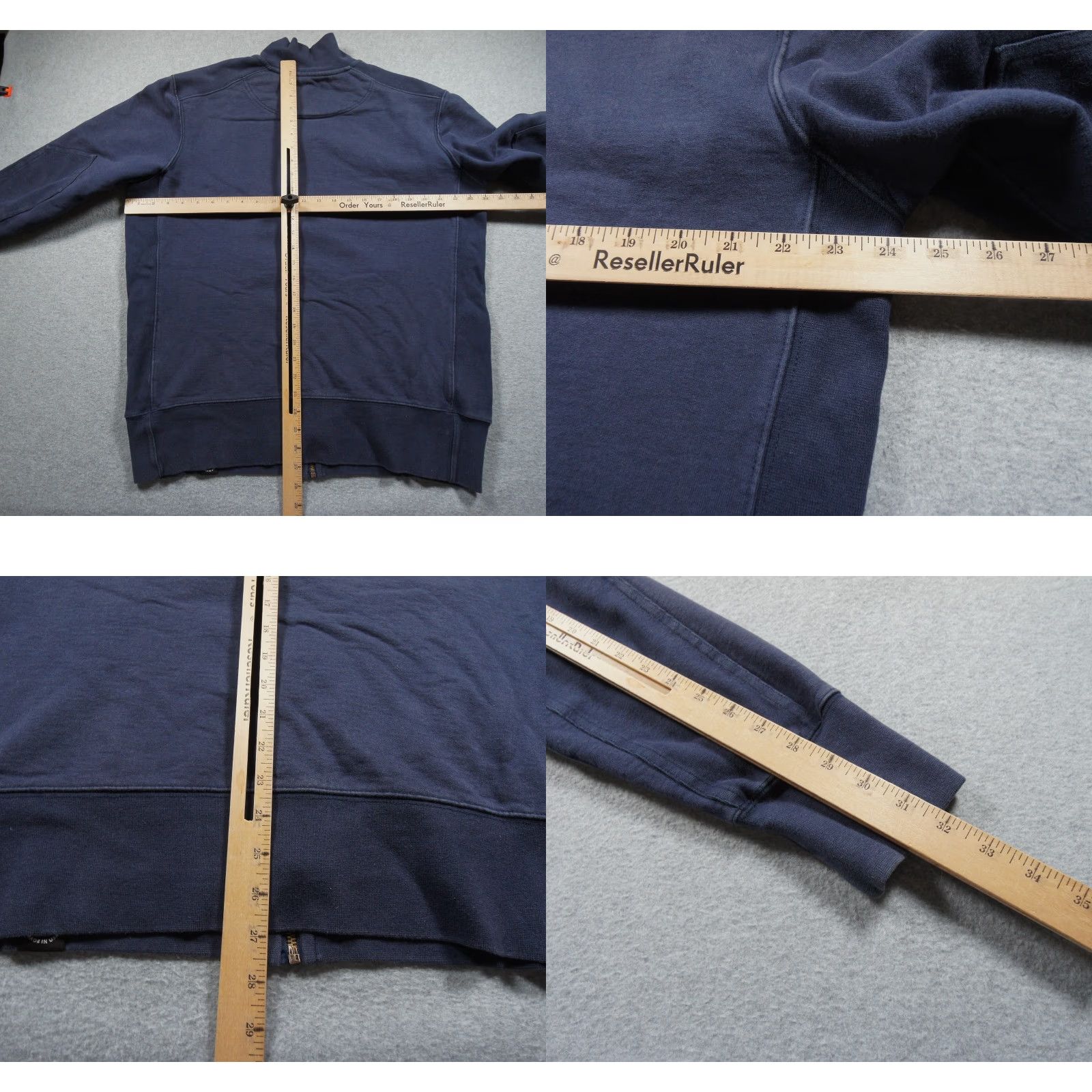 Vintage American Giant Sweatshirt Full Zip Fleece Mock Neck Blue Adult XL Mens Size US XL / EU 56 / 4 - 8 Thumbnail
