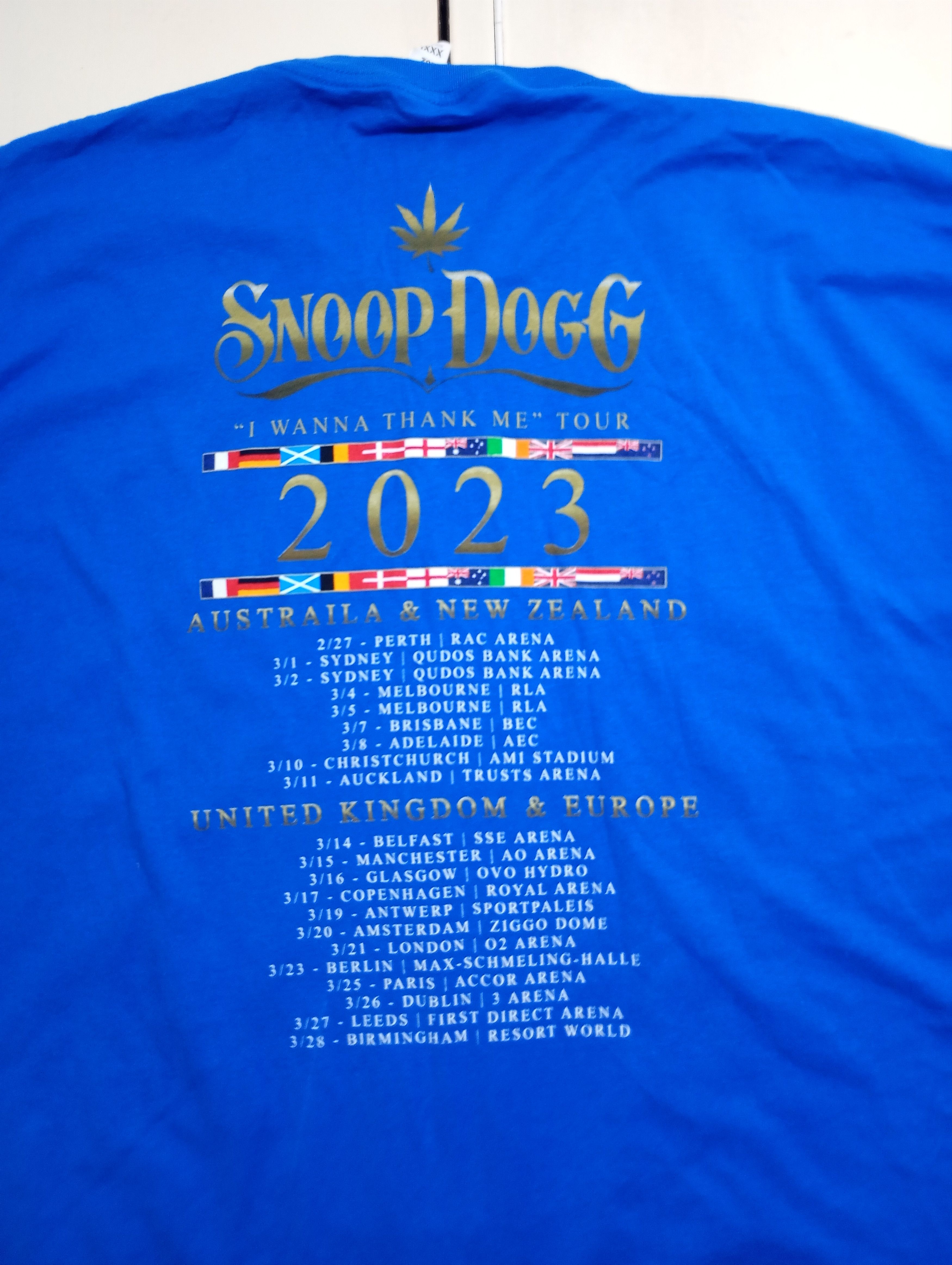 Tultex Snoop Dogg "I Wanna Thank Me" Tour 2023 T-Shirt Size US XXL / EU 58 / 5 - 9 Thumbnail