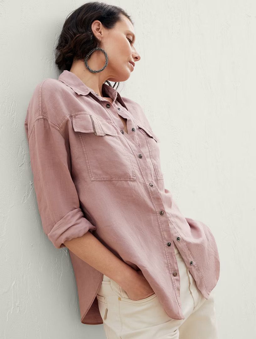 Brunello Cucinelli o1y0725 Shirt in Antique Rose Size S / US 4 / IT 40 - 4 Thumbnail
