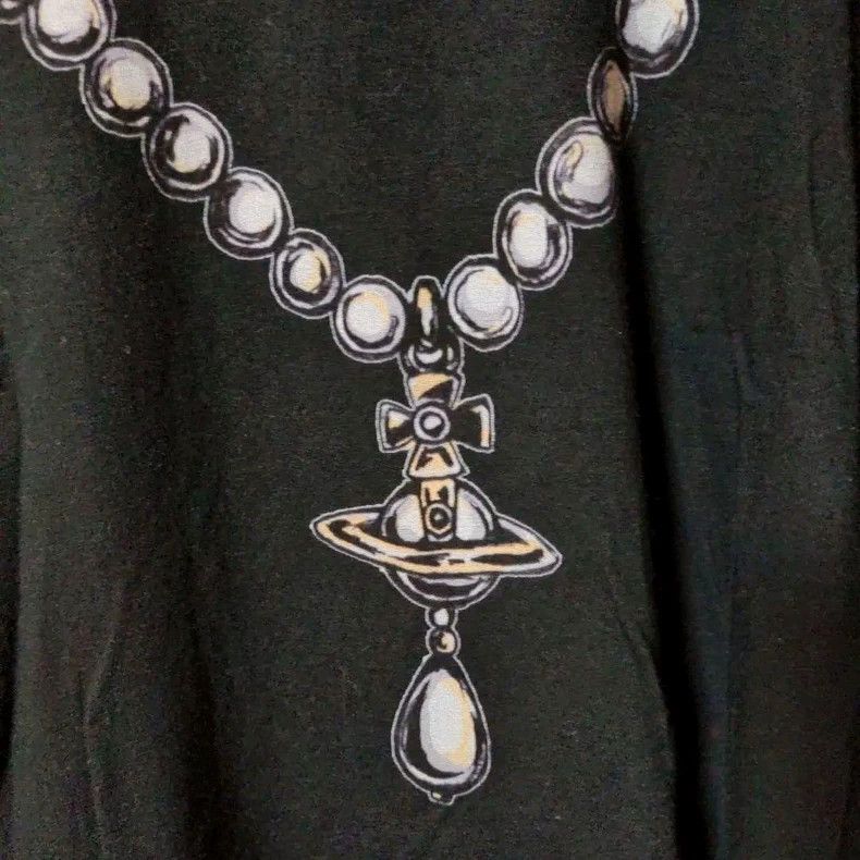 Vivienne Westwood Vivienne Westwood Saturn pearl necklace printed top Size M / US 6-8 / IT 42-44 - 6 Thumbnail
