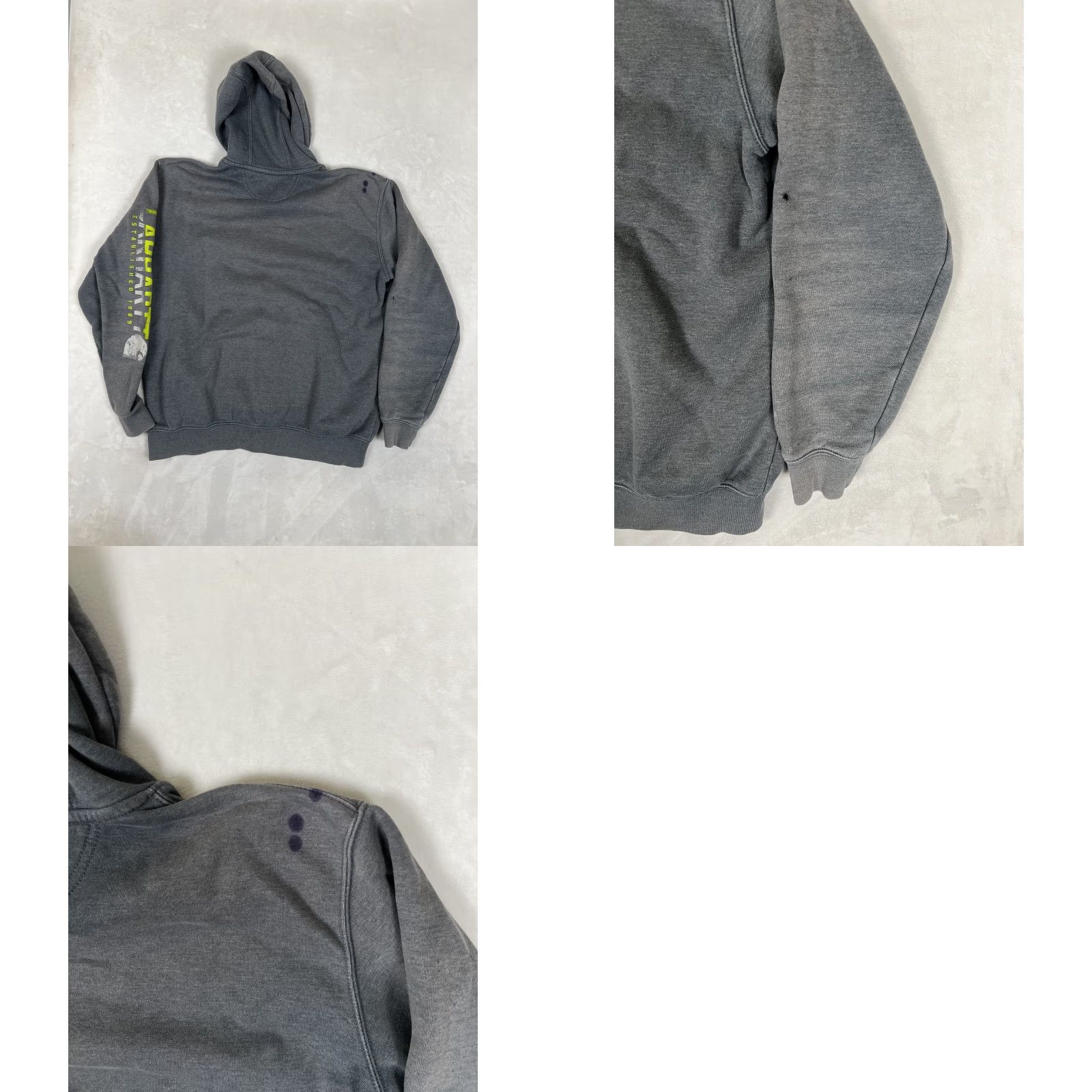 Carhartt Carhartt Hoodie Sweatshirt Mens Large Gray Sun Faded Stain Distressed K288 Size US M / EU 48-50 / 2 - 9 Thumbnail
