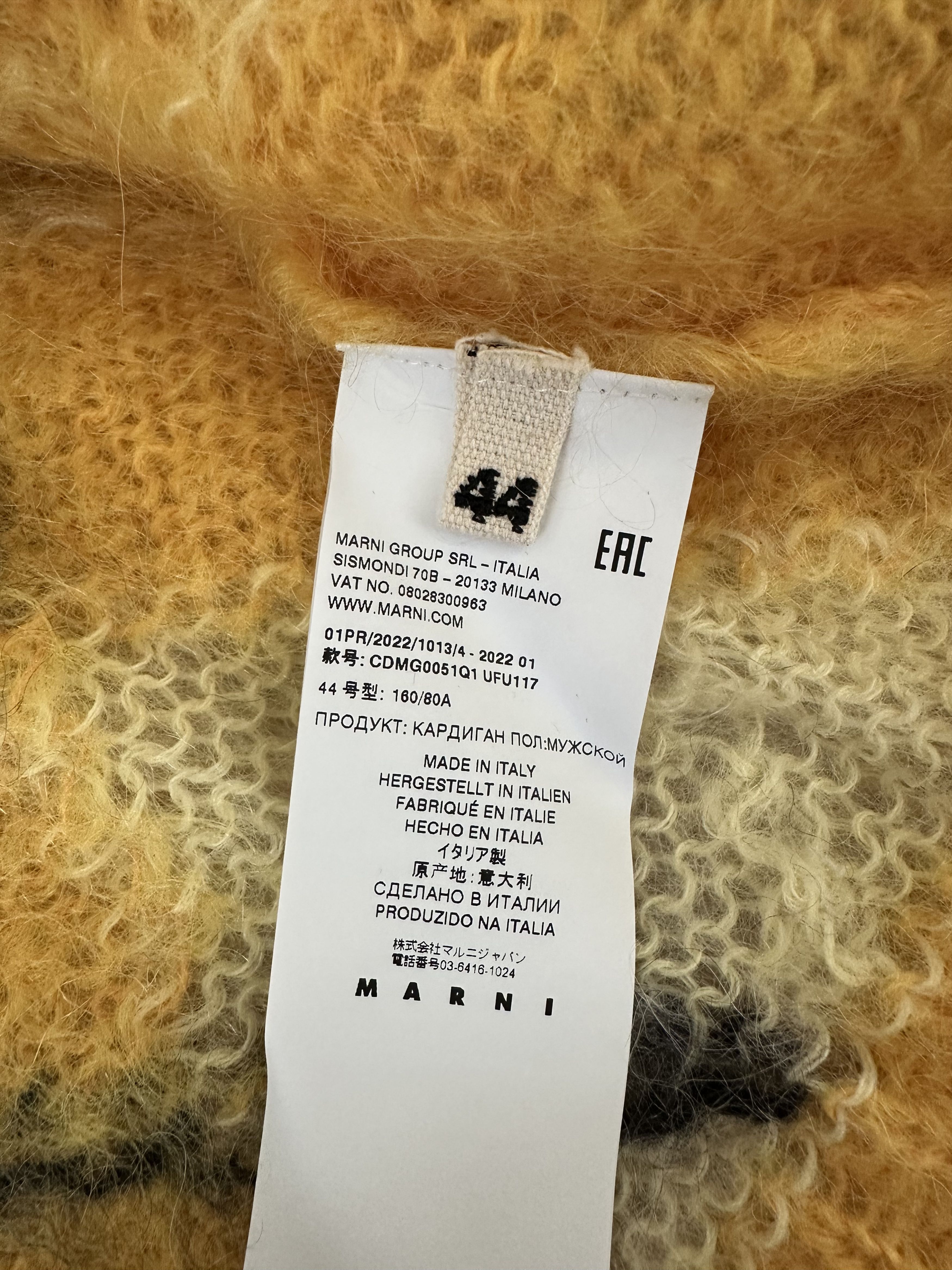 Marni Marni Yellow Mohair Argyle Cardigan Size US S / EU 44-46 / 1 - 3 Thumbnail