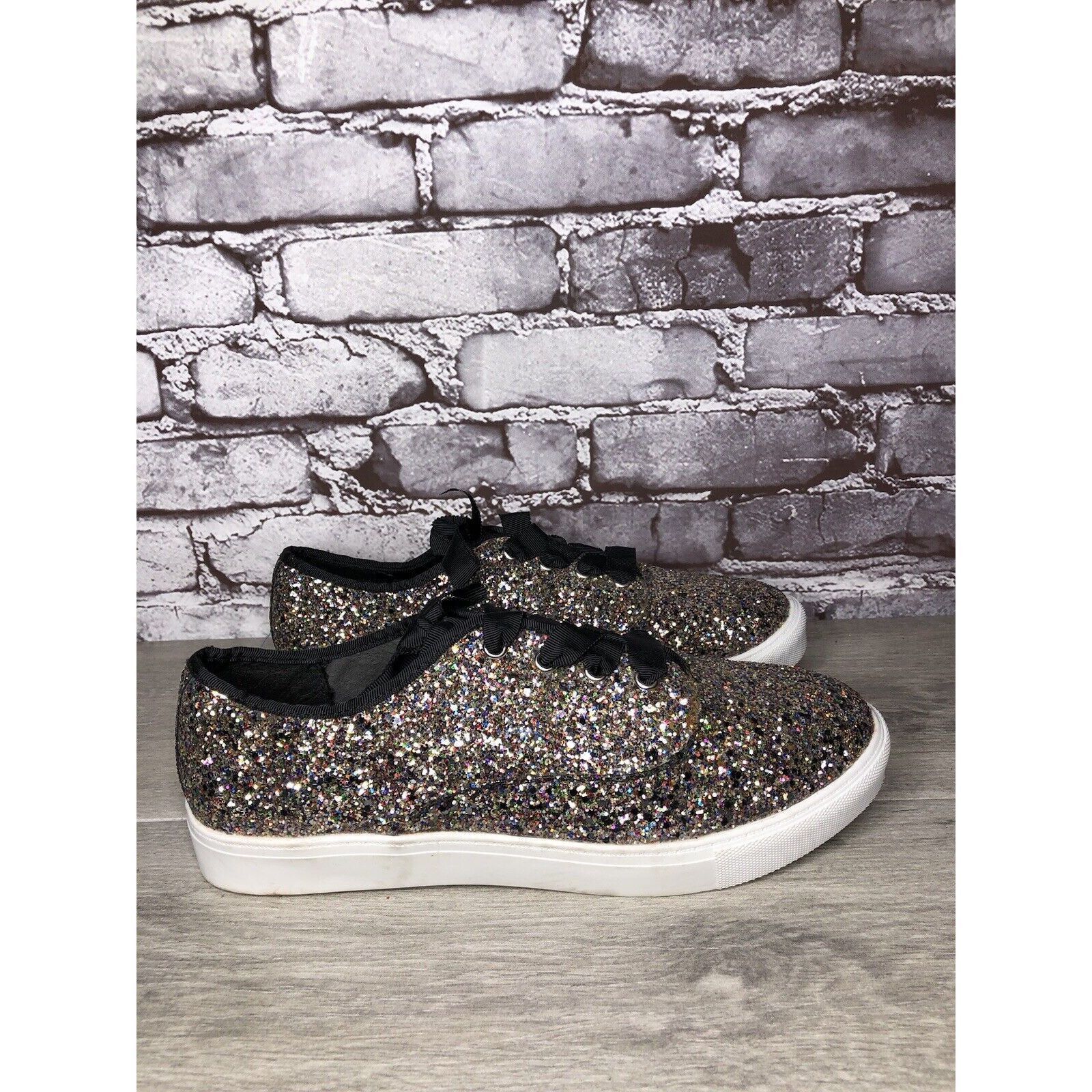 Other Torrid Colorful Glitter Lace Up Low Top Sneakers Shoes Women Size US 10 / IT 40 - 1 Thumbnail