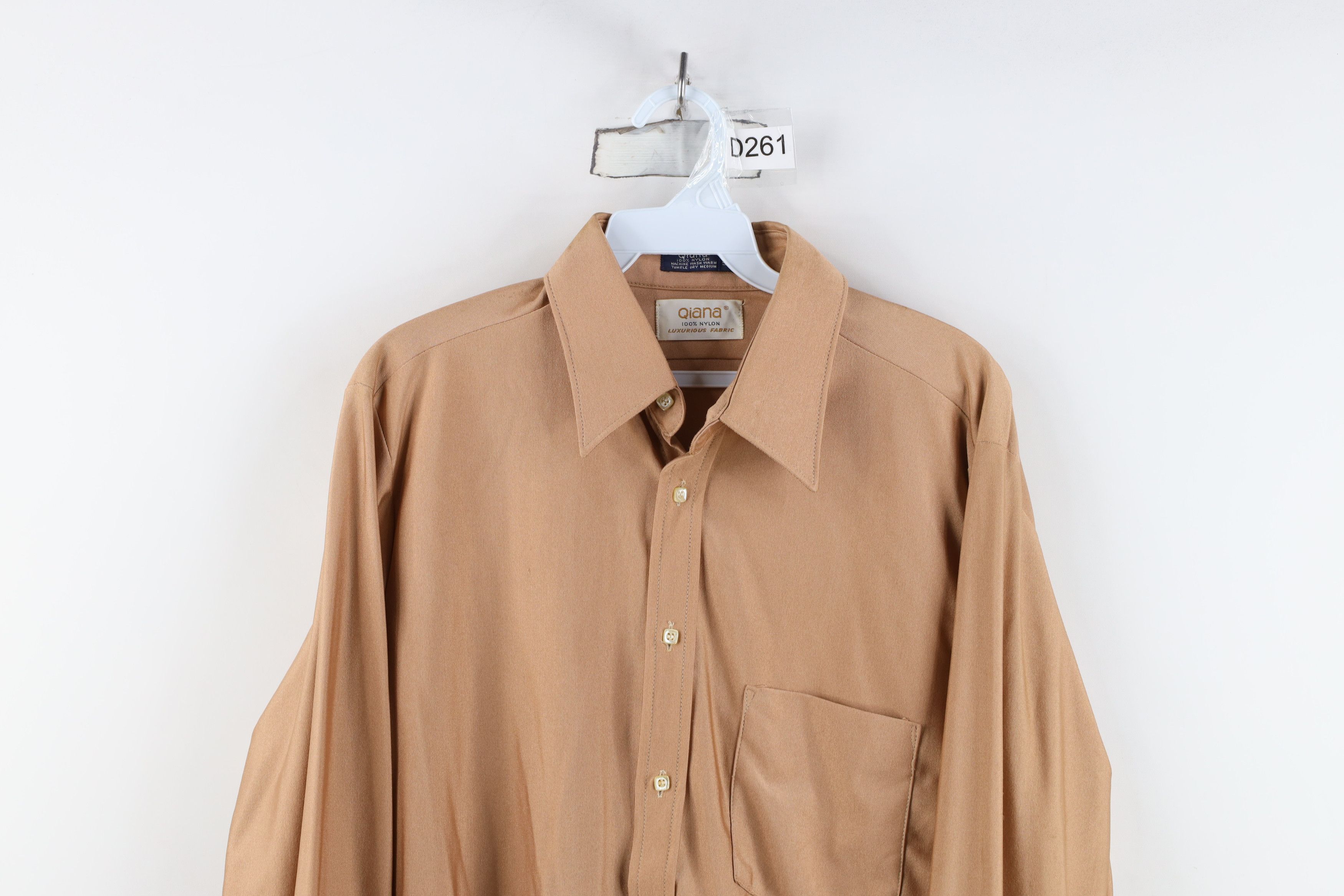 Vintage Vintage 70s Streetwear Knit Collared Button Shirt Brown USA Size US M / EU 48-50 / 2 - 2 Thumbnail