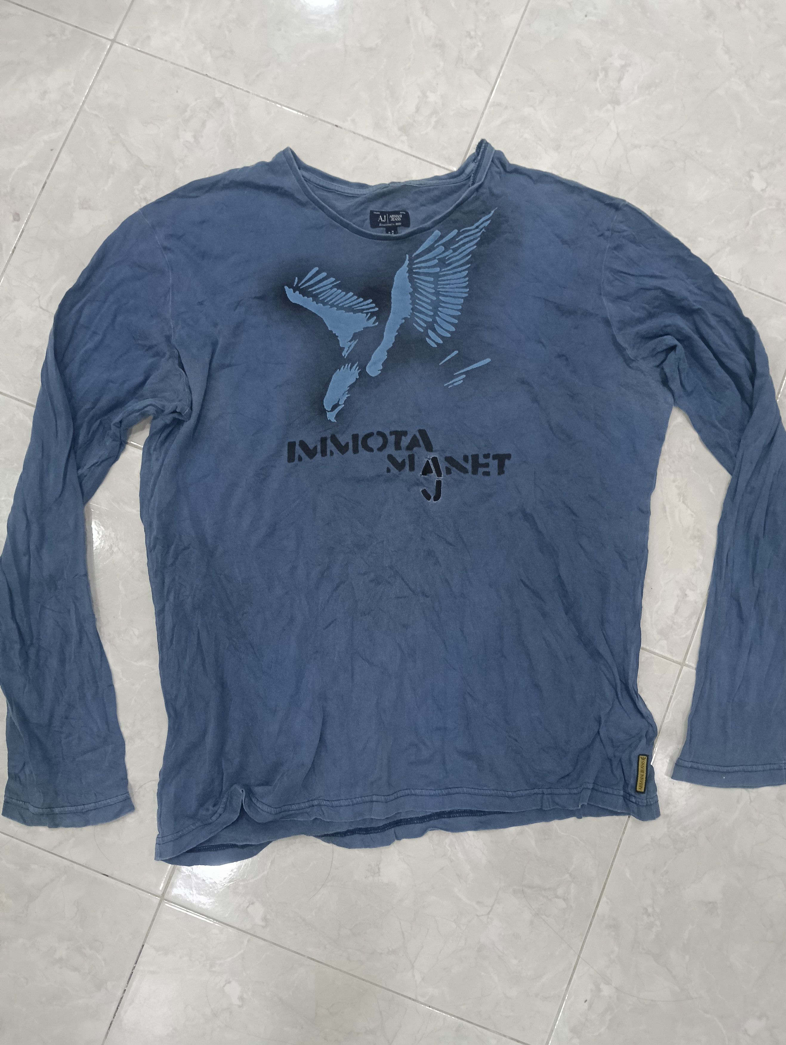 Armani Armani Jeans Long Sleeve Shirt Size US XL / EU 56 / 4 - 2 Thumbnail