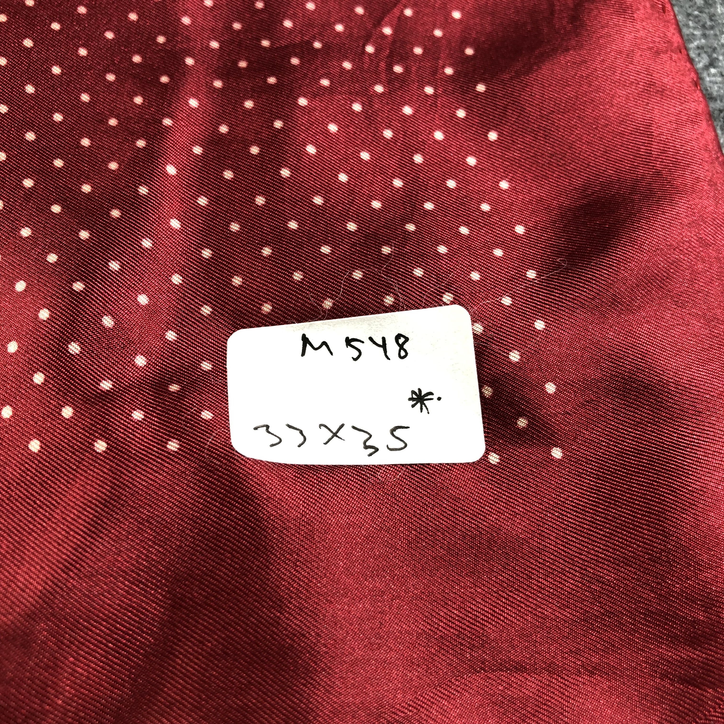 Japanese Brand Luxury Dots Hand Rolled Silk Scarf M548 Size ONE SIZE - 4 Thumbnail