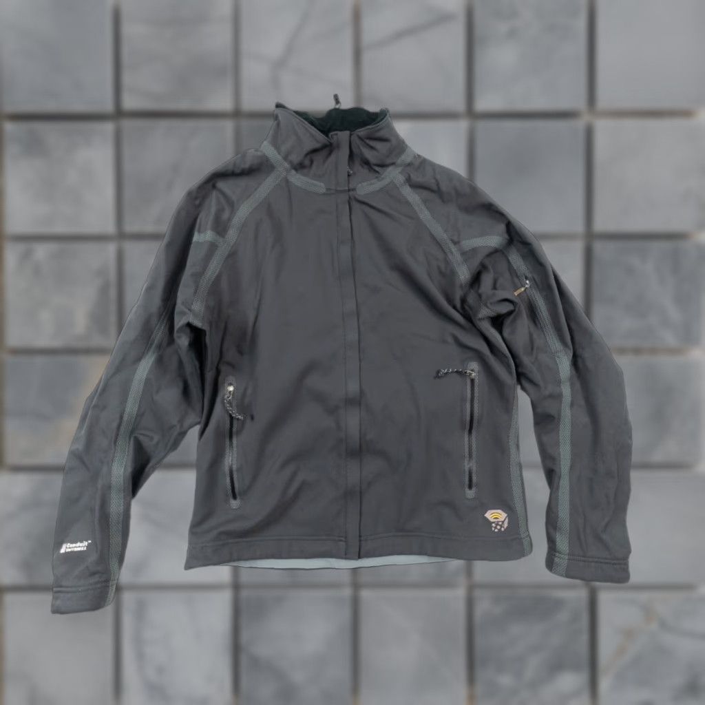 Mountain Hardwear Mountain Hardwear Jacket Women's 10 Gray Conduit Softshell Full Zip Outdoors Size L / US 10 / IT 46 - 1 Thumbnail