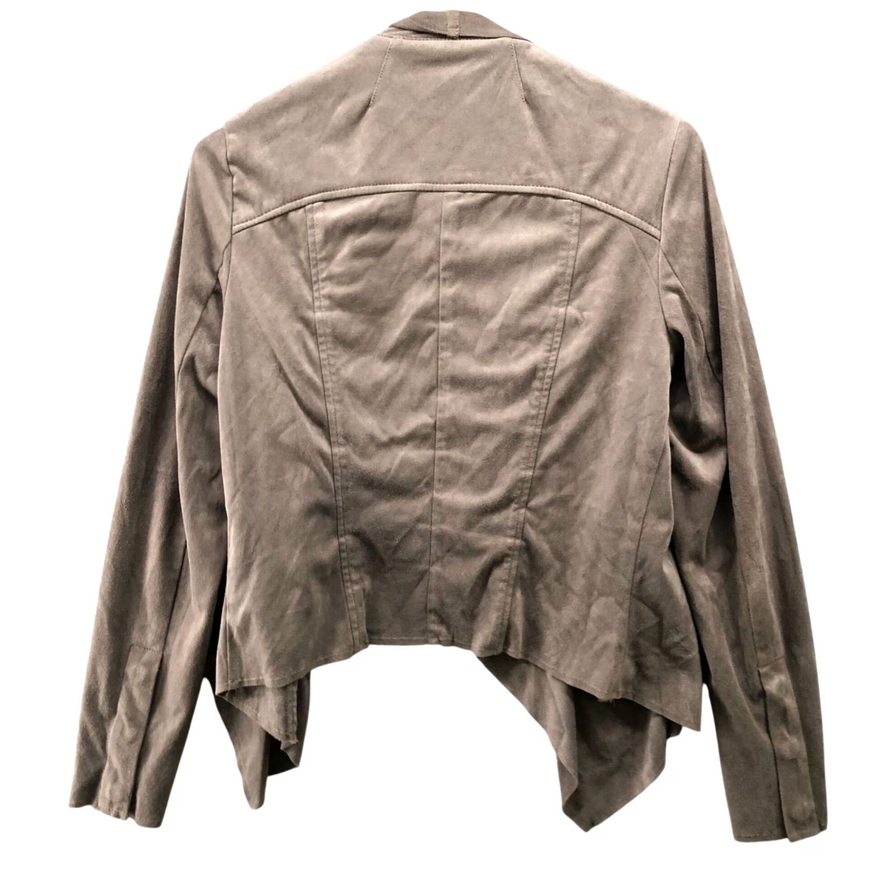 Vintage KUT from The Kloth Faux Suede Jacket Womens XS Light Brown Open Front Waterfall Jacket Size XS / US 0-2 / IT 36-38 - 2 Thumbnail
