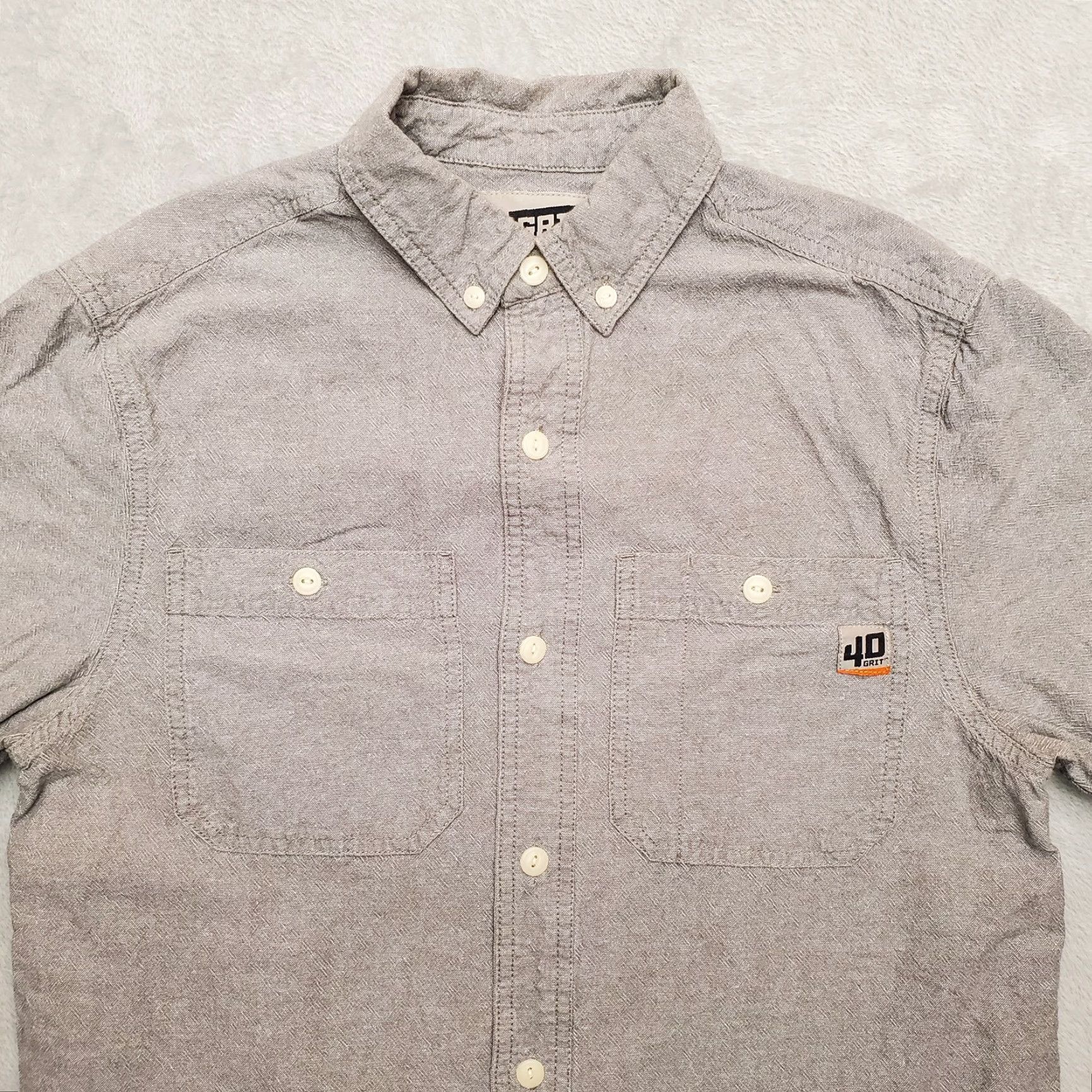 Vintage Duluth Trading 40 Grit Shirt Mens Small Gray Long Sleeve Outdoor Casual Workwear Shirt Size US S / EU 44-46 / 1 - 2 Thumbnail