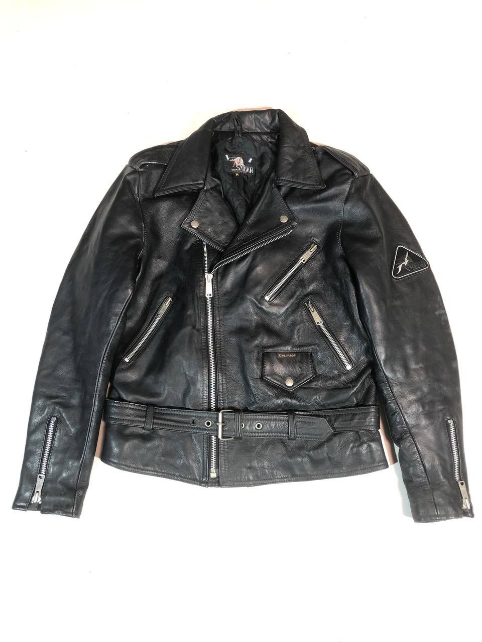 Leather Jacket × Racing Sylman Biker Motorcycle Moto Leather 