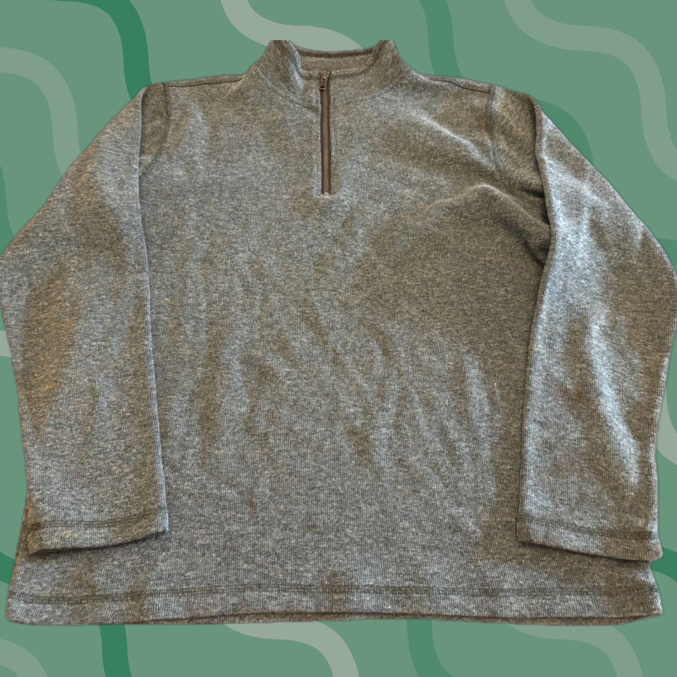 Gap VINTAGE Gap Quarter Zip Pullover Sweatshirt Men L Green E2 Grunge Preppy Streetwear 90s Size US L / EU 52-54 / 3 - 1 Thumbnail