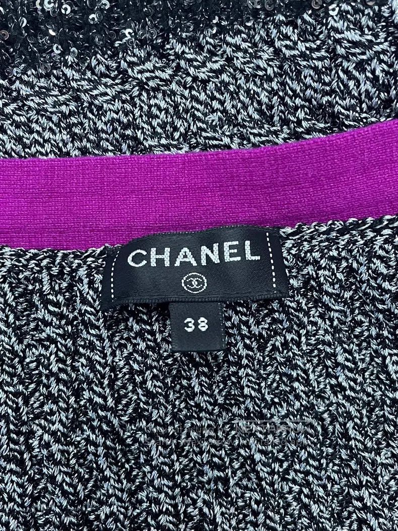 Chanel Chanel Black colour-matched sequin skirt Size 25" / US 0 / IT 36 - 4 Thumbnail