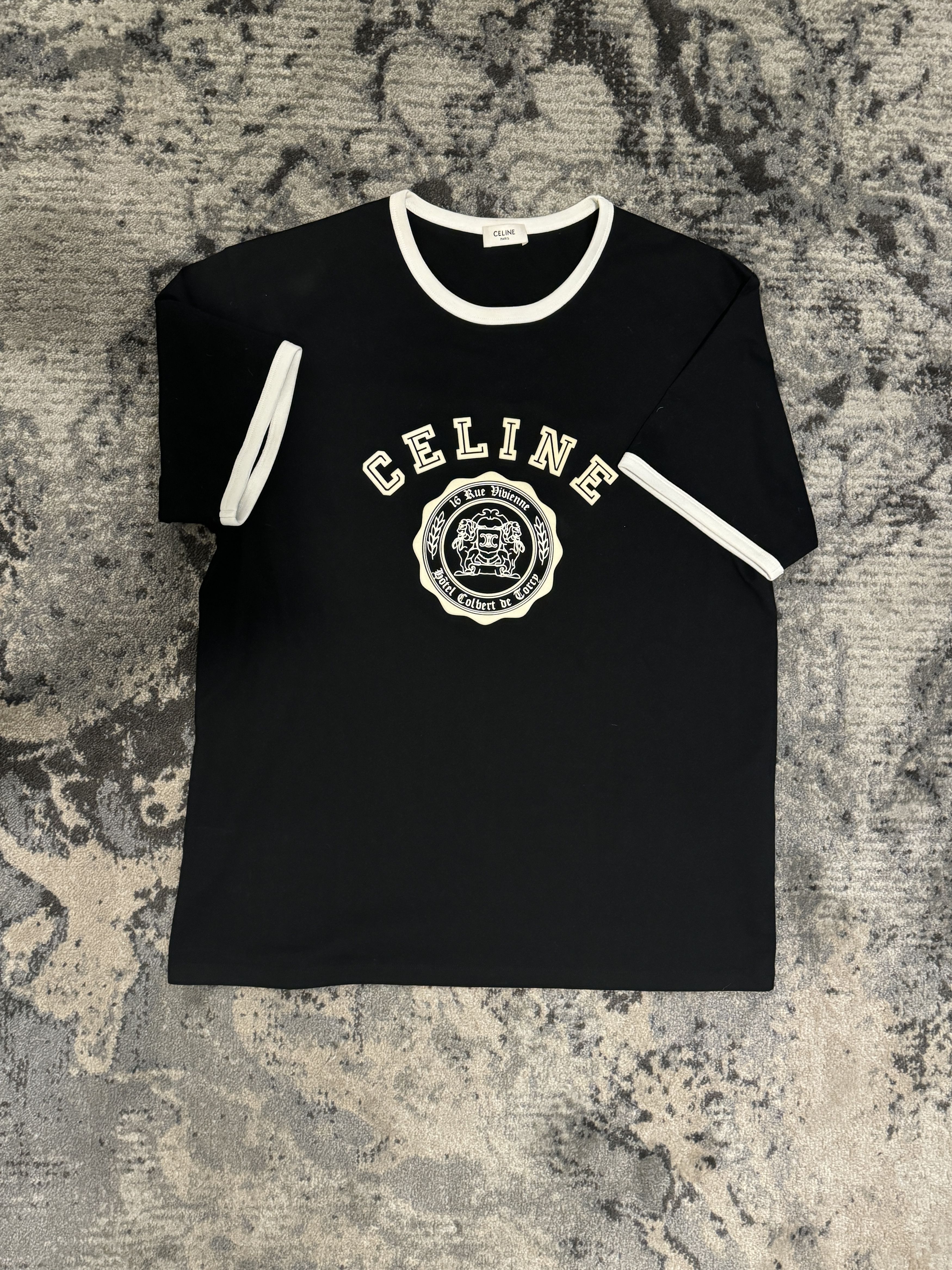【CELINE】BLASON T-SHIRT CELINE BLASON REGULAR T-SHIRT IN COTTON JERSEY - | CELINE