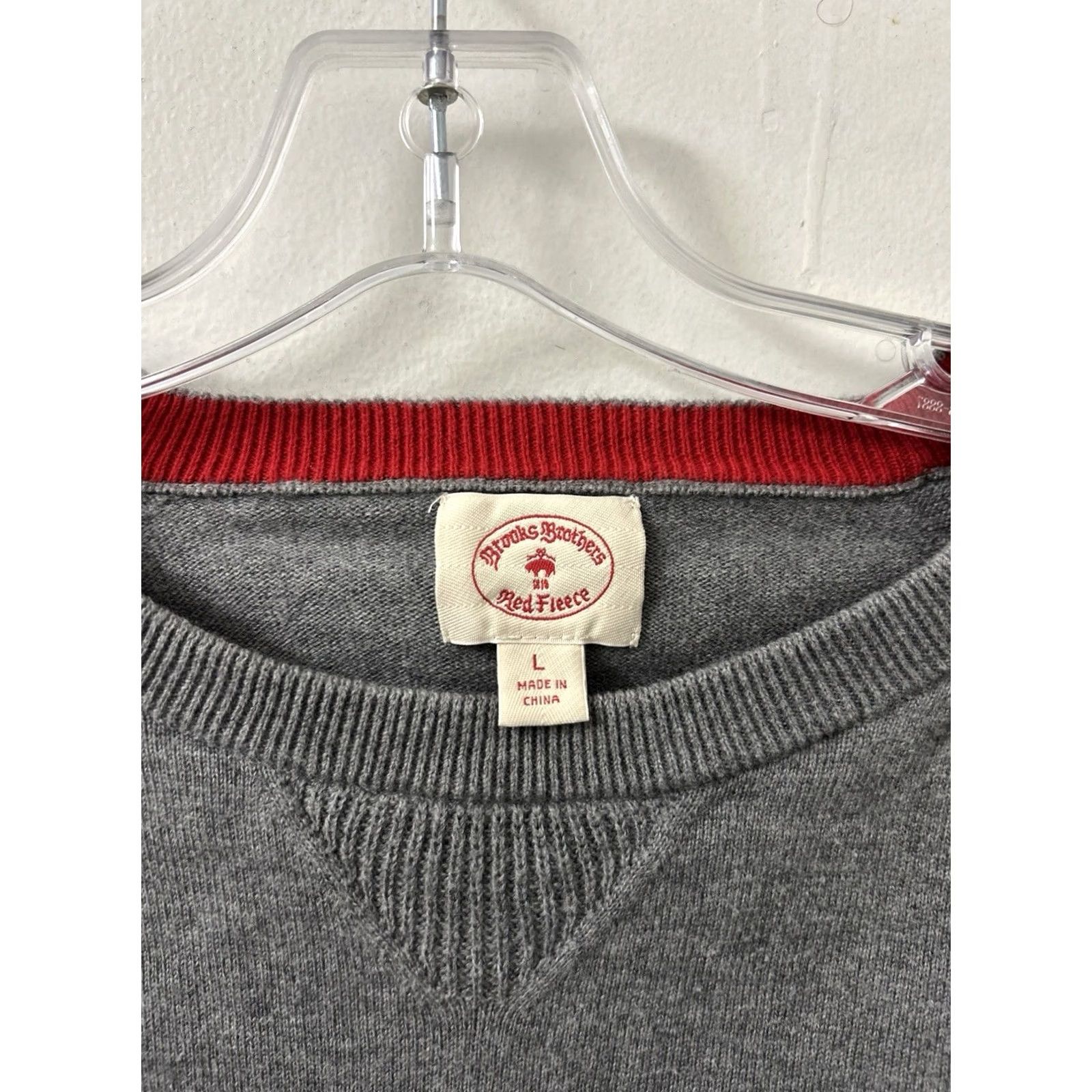 Brooks Brothers Brooks Brothers Red Fleece Sweater Mens L Gray Cotton Cashmere Raglan Crewneck Pullover Knit Casual Business All Seasons Lightweight Size US L / EU 52-54 / 3 - 5 Thumbnail