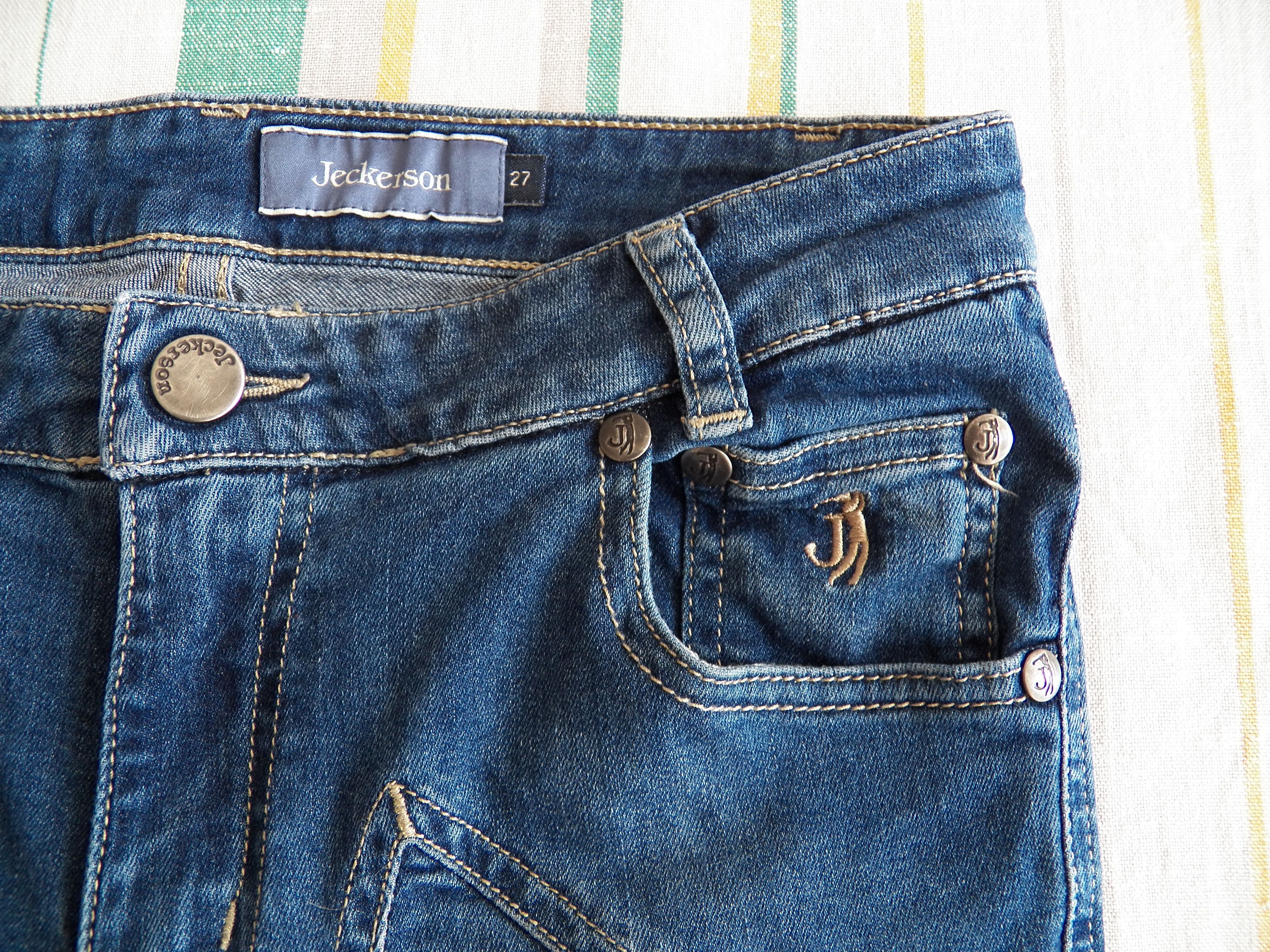 Jeckerson Jeckerson Jeans W27 L29 Panelled Cotton Slim Stretch Skinny Size 27" / US 4 / IT 40 - 3 Thumbnail