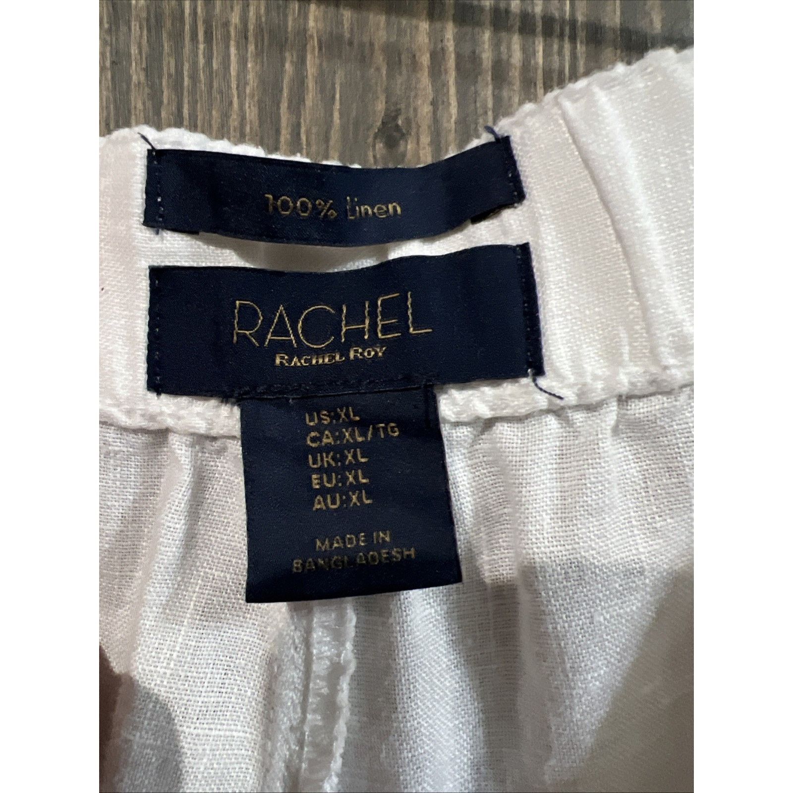 Other Rachel Roy Women's 100% Linen Cargo Pant Ivory Size XL Beach Size 34" / US 12 / IT 48 - 6 Thumbnail